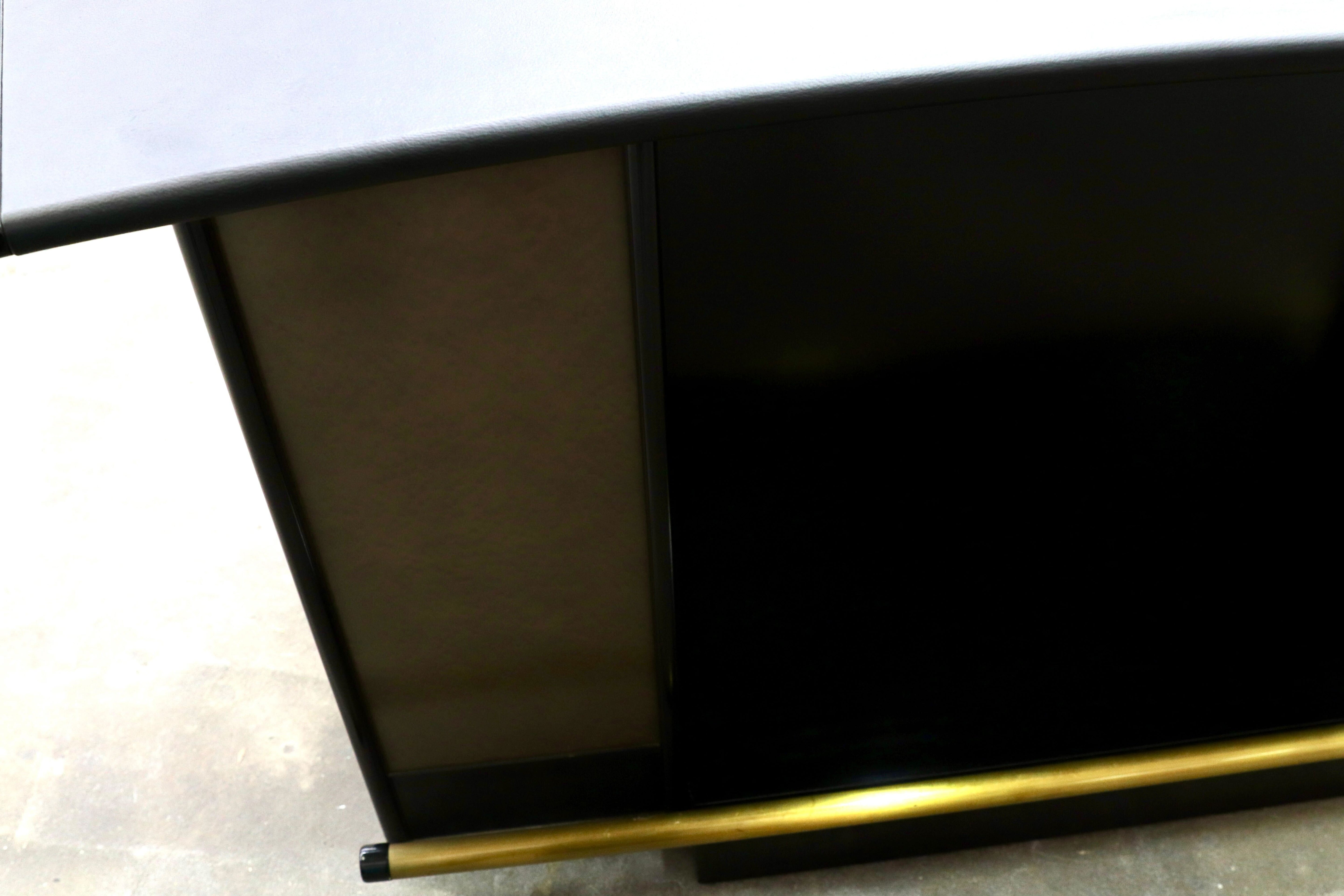 GMIS434E○モリシゲ / MORISHIGE マリーナ75 カウンターテーブル レザートップ ブラック モダン IDC大塚家具 廃盤 稀少 定価約53万