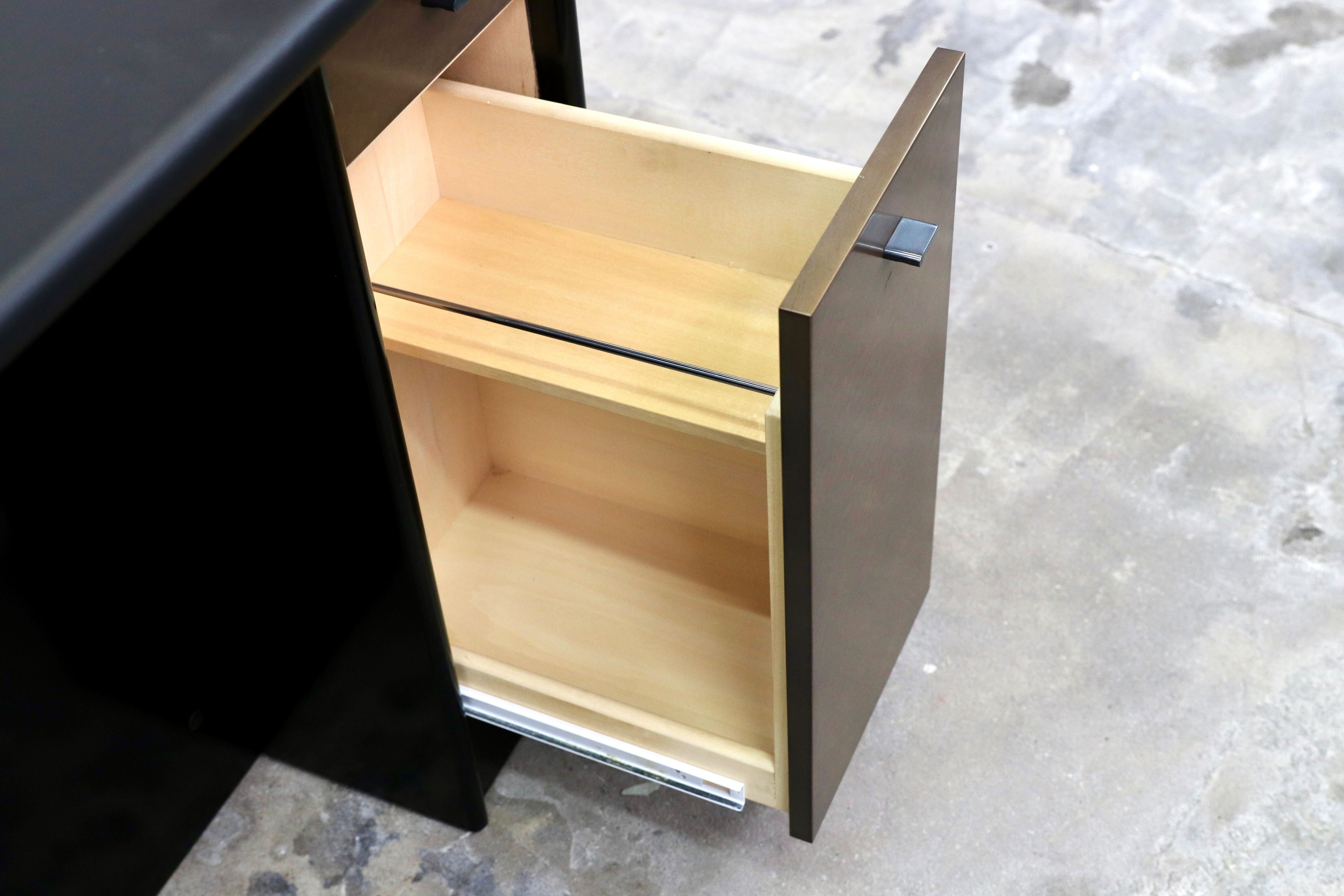 GMIS434E○モリシゲ / MORISHIGE マリーナ75 カウンターテーブル レザートップ ブラック モダン IDC大塚家具 廃盤 稀少 定価約53万