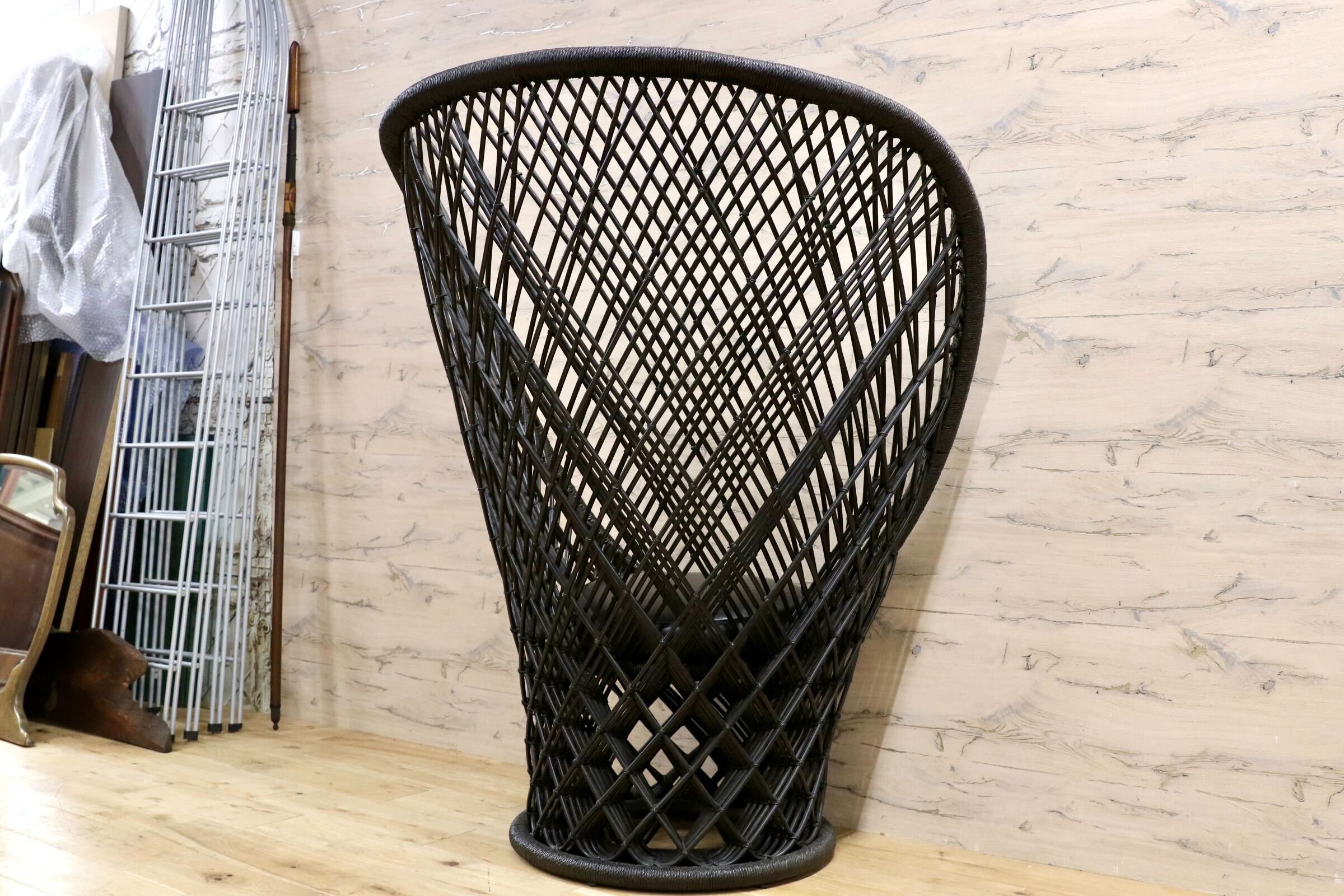 GMJH147○Driade / ドリアデ PAVO REAL パヴォ・レアル Patricia Urquiola ラタン レザー イタリア製 輸入家具 定価約50万 展示品 稀少