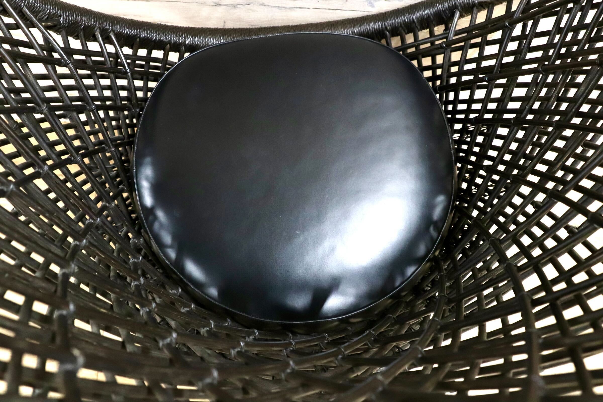 GMJH147○Driade / ドリアデ PAVO REAL パヴォ・レアル Patricia Urquiola ラタン レザー イタリア製 輸入家具 定価約50万 展示品 稀少
