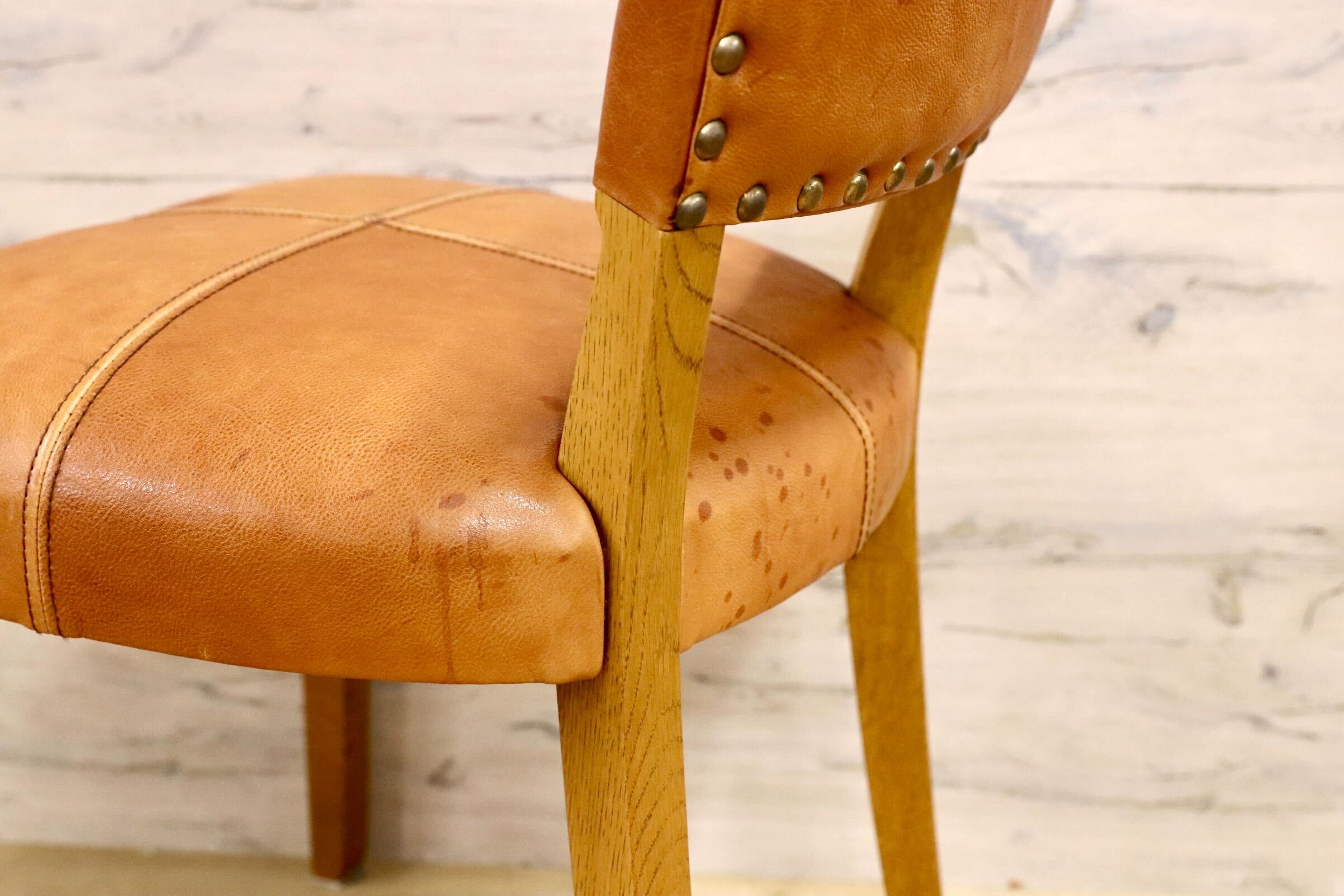 GMJH150○TRUCK FURNITURE / トラックファニチャー SR CHAIR ダイニングチェア ファロードレザー ナラ無垢材 国産家具
