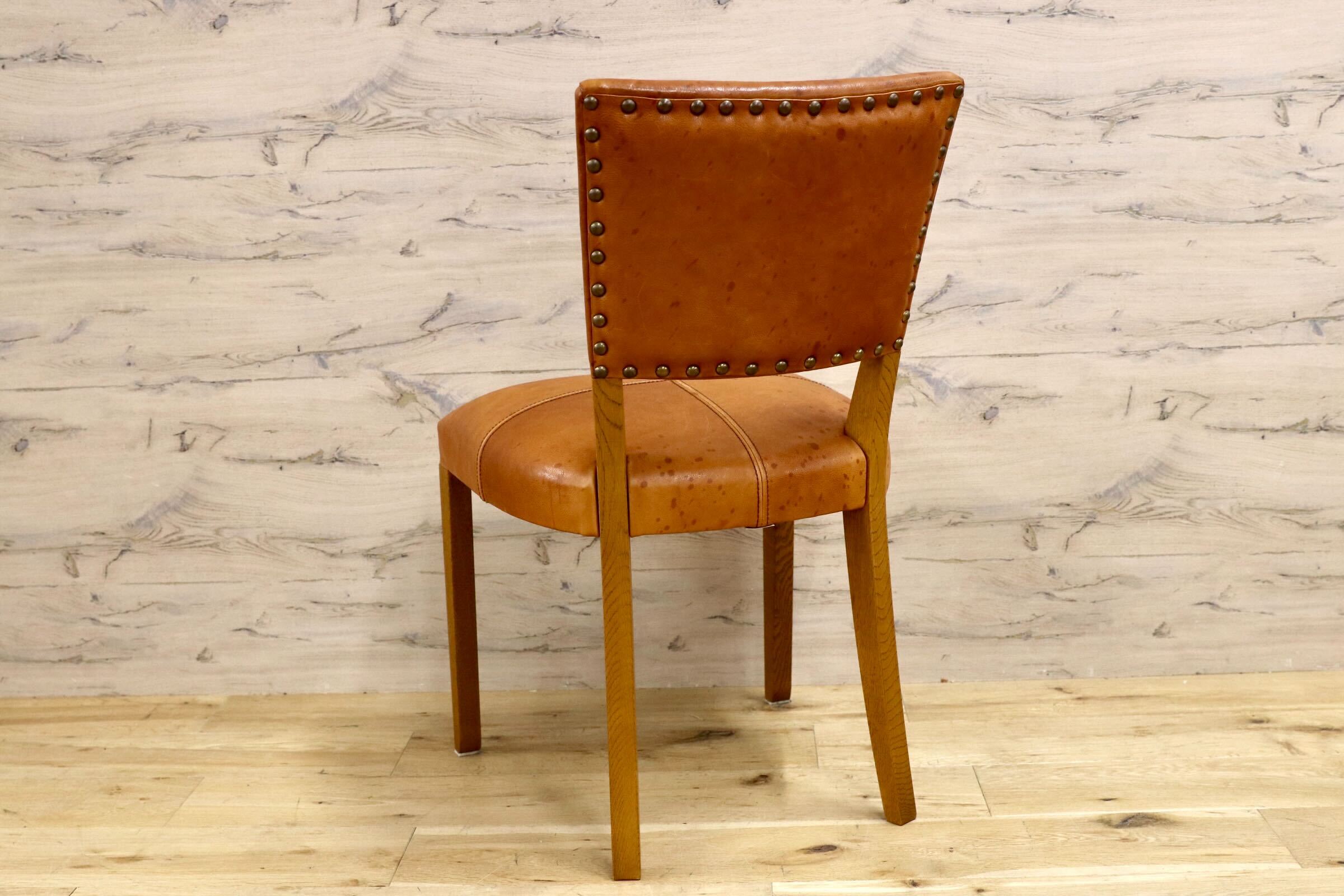 GMJH150○TRUCK FURNITURE / トラックファニチャー SR CHAIR ダイニングチェア ファロードレザー ナラ無垢材 国産家具