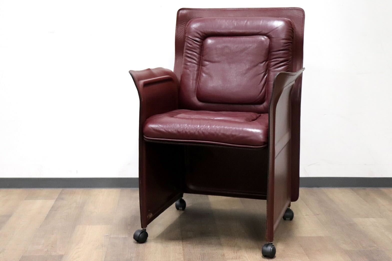 GMGK540H○i4Mariani / クアトロマリアーニ メトーラ イタリア製 ラウンジチェア エグゼクティブチェア 総革 約33万 検)カッシーナ B&B