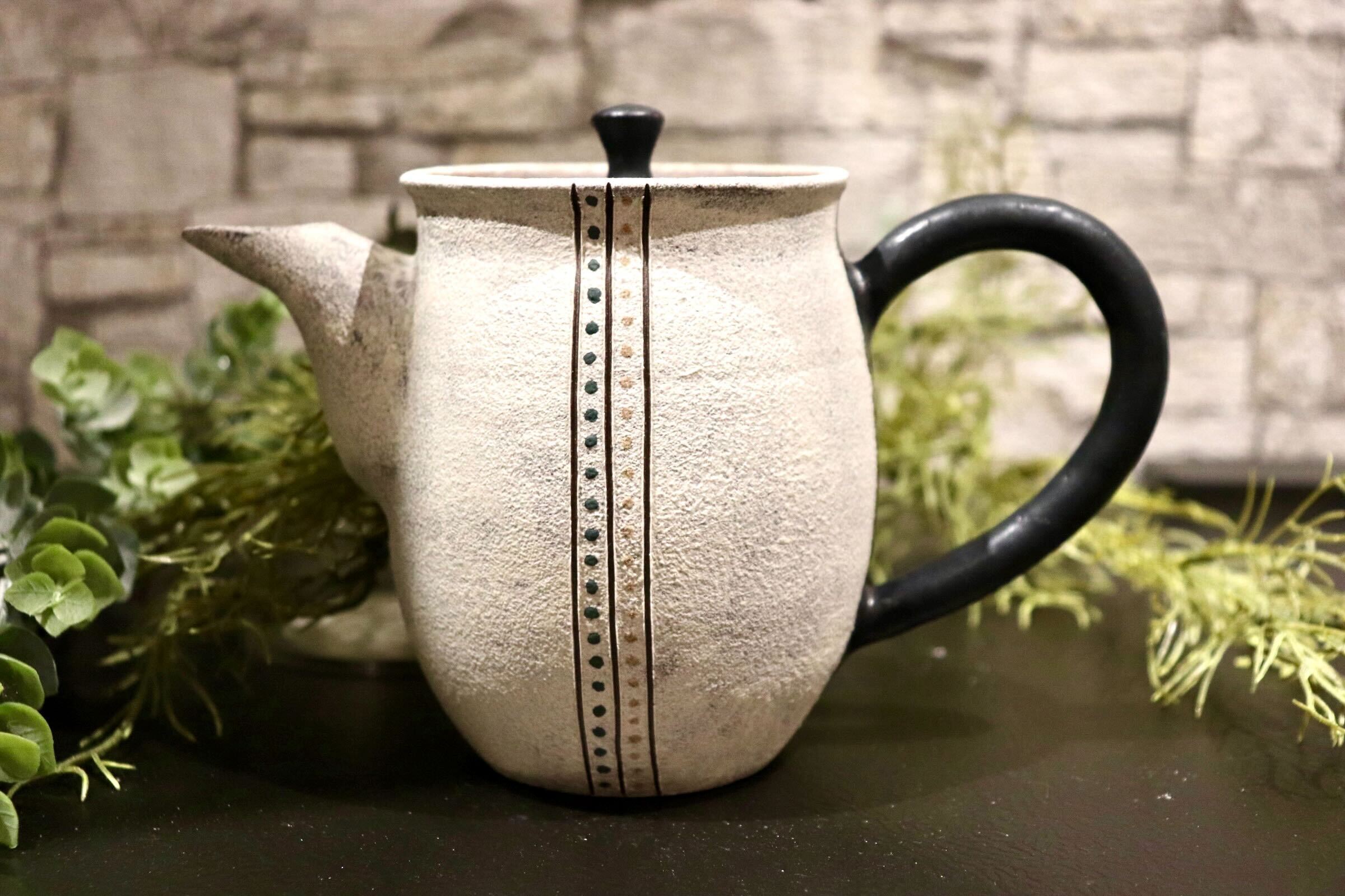 GMIO268◯市野悟窯 丹波焼 ティーポット 伝統工芸 丹波篠山 未使用