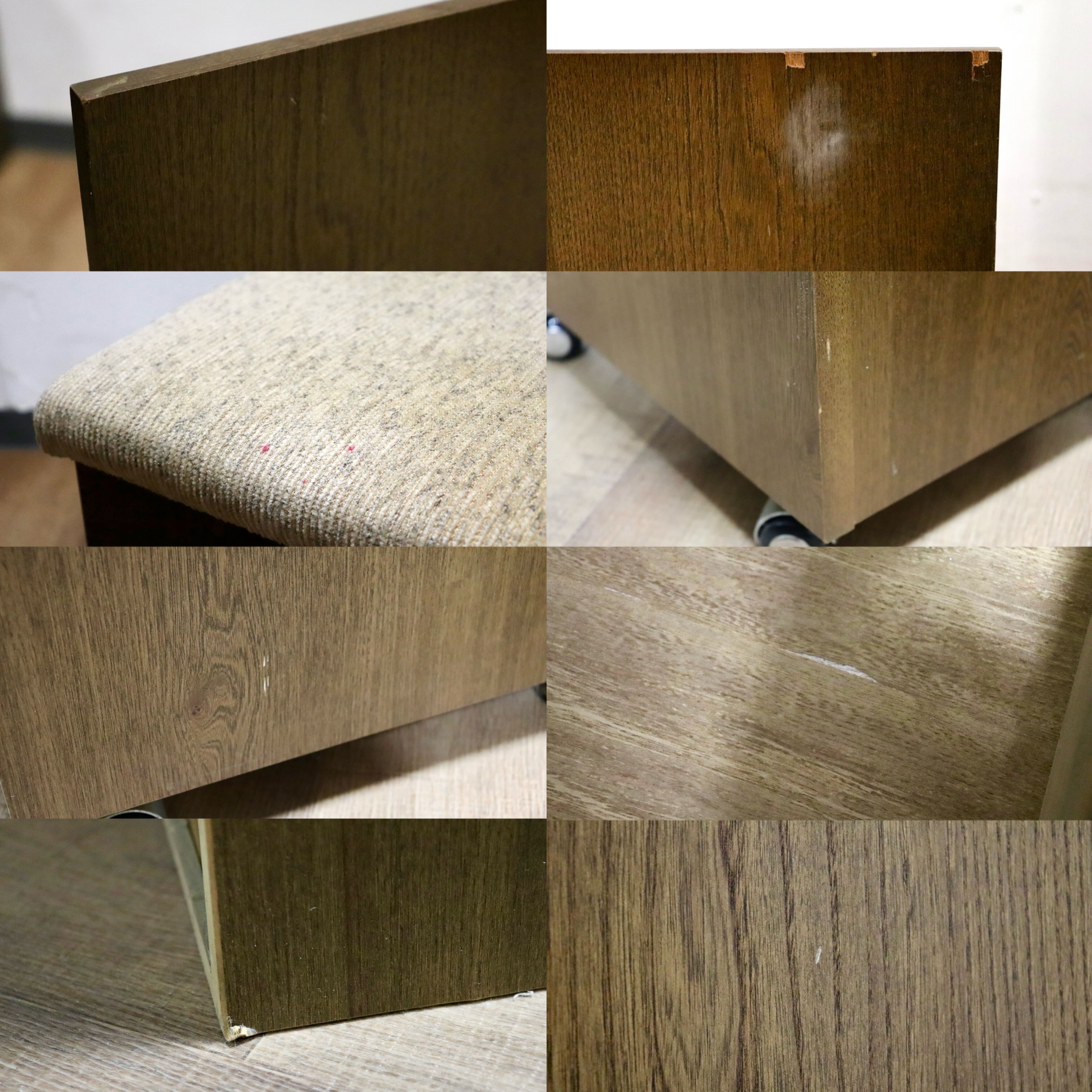 GMHH178○中屋家具 遊 ライティングビューロー ドレッサー デスク 化粧台 ミラー チェア 収納家具 ニレ材 ファブリック レトロ カントリー