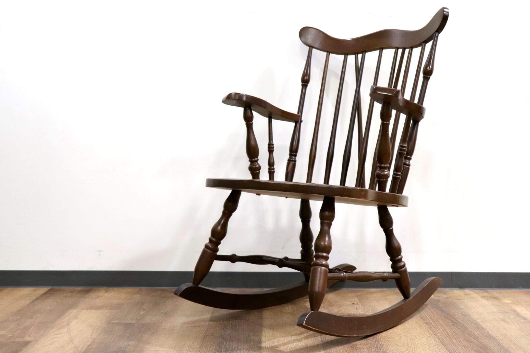 GMHH497○柏木工 ロッキングチェア 揺り椅子 レトロ カントリー 安楽椅子 ブナ材 検)飛騨産業