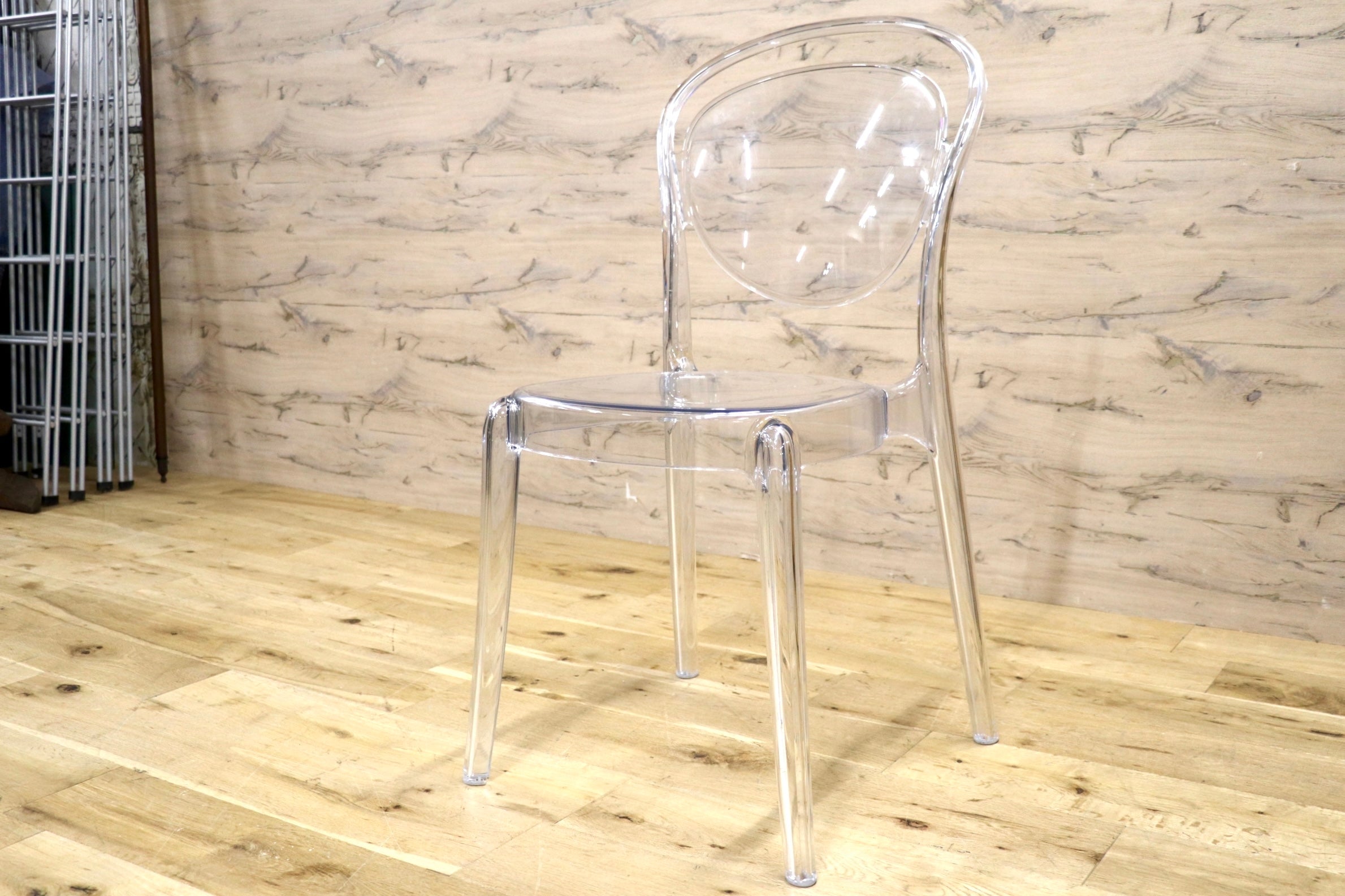 GMJH267C○Calligaris / カリガリス Parisienne パリジェンヌ イタリア製 クリアチェア スケルトンチェア ガーデンチェア モダン