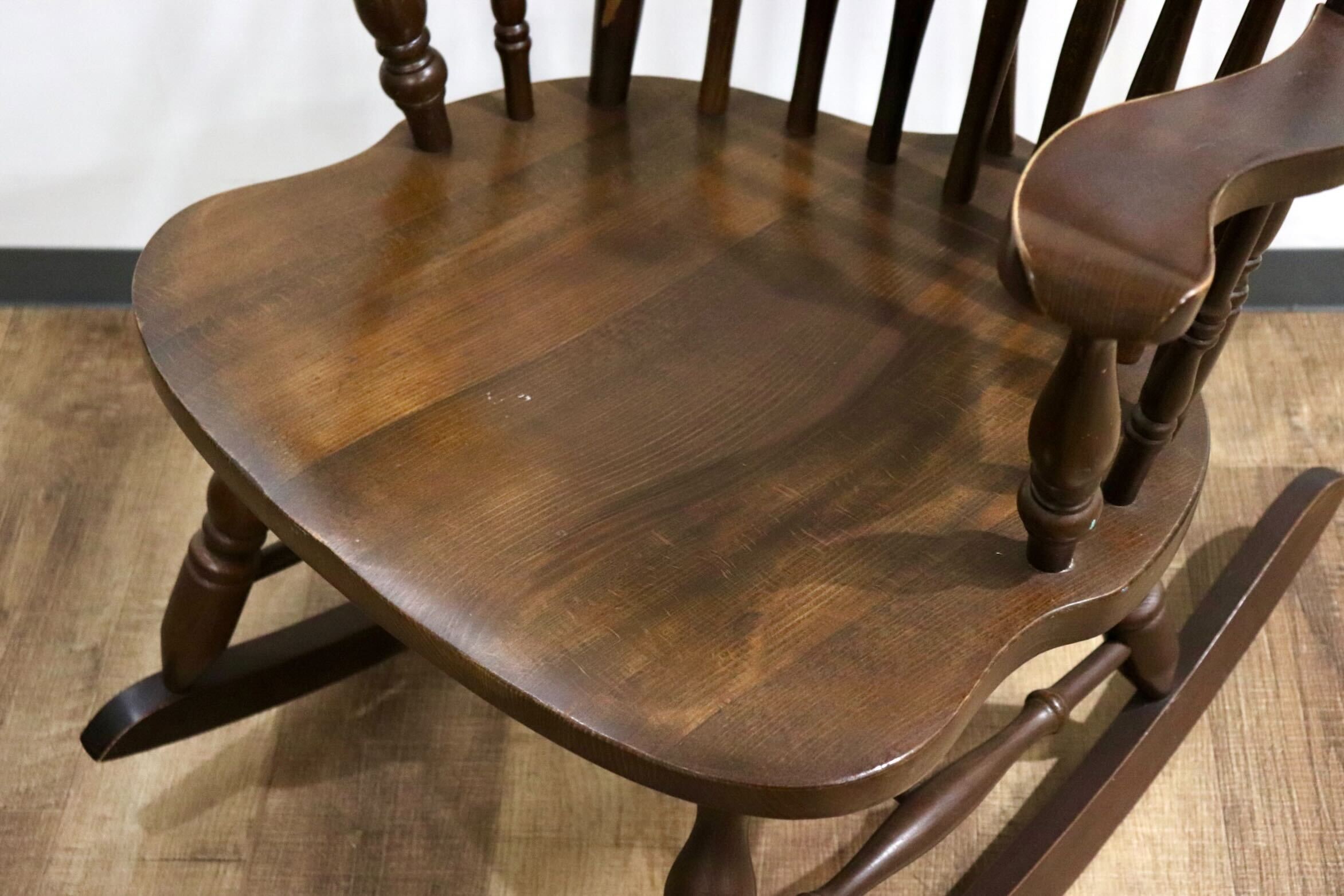 GMHH497○柏木工 ロッキングチェア 揺り椅子 レトロ カントリー 安楽椅子 ブナ材 検)飛騨産業