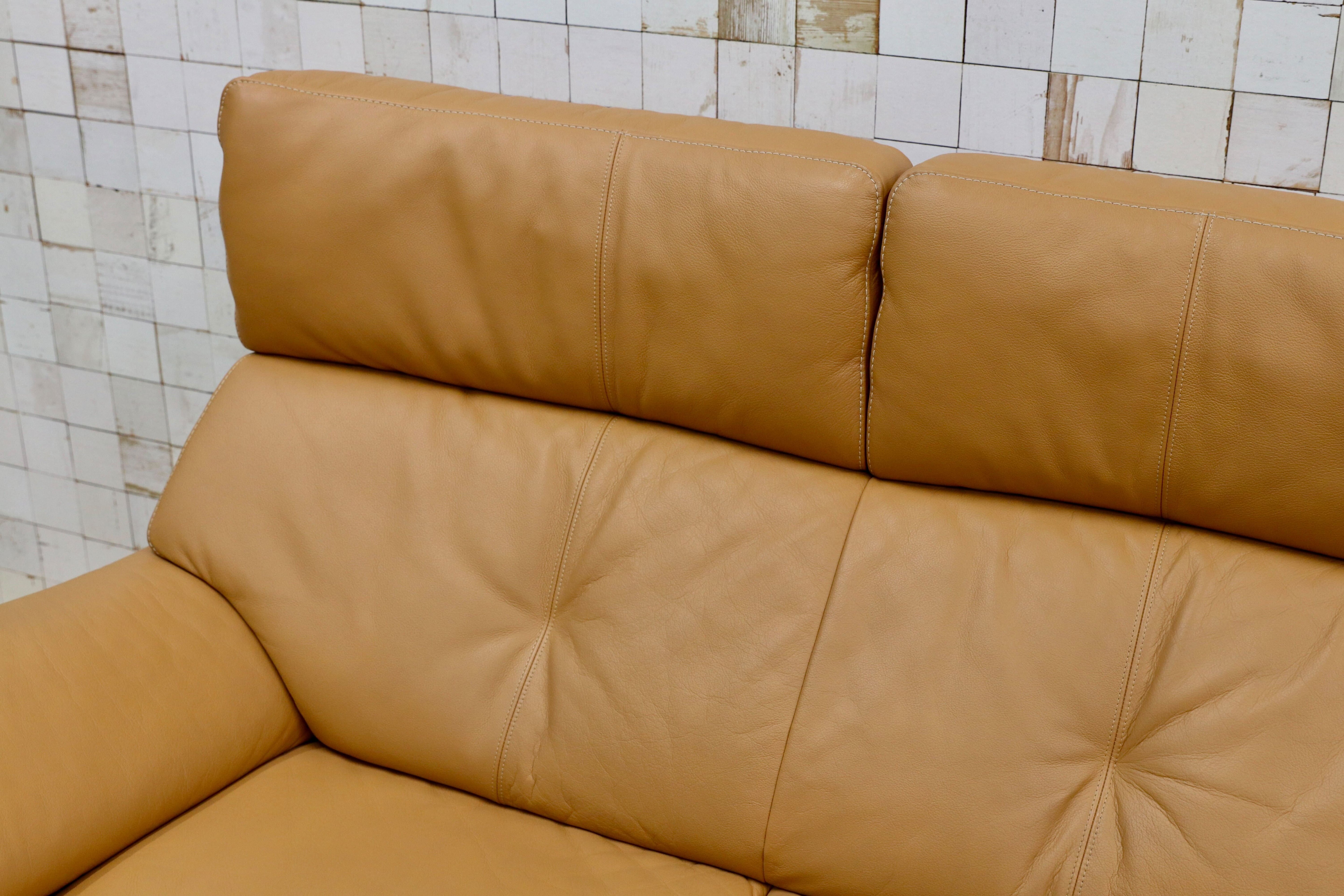 GMHN390○karimoku / カリモク ZT7303 3人掛けソファ トリプルソファ 本革 レザー 長椅子 国産家具 廃番