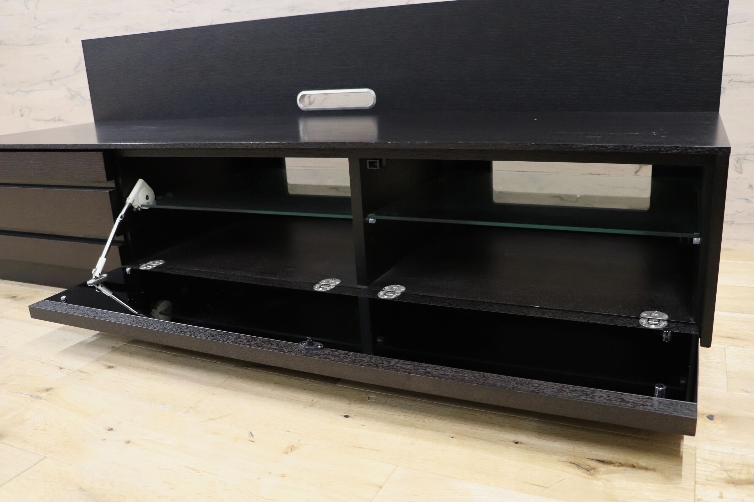 GMHS489○TVボード AVボード ローボード リビング収納 ブラック スタイリッシュ モダン 検)ボーコンセプト シモンズ