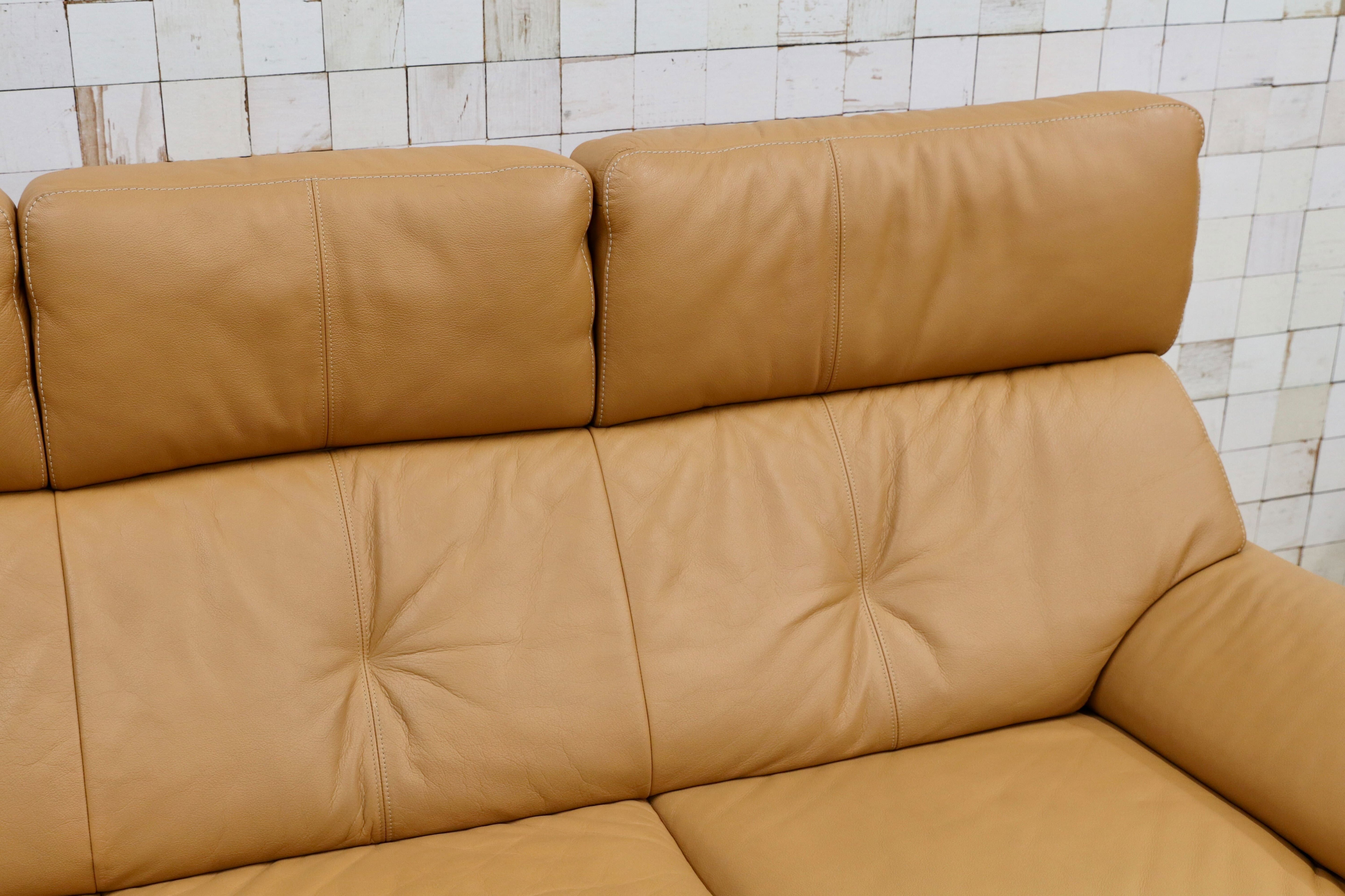 GMHN390○karimoku / カリモク ZT7303 3人掛けソファ トリプルソファ 本革 レザー 長椅子 国産家具 廃番