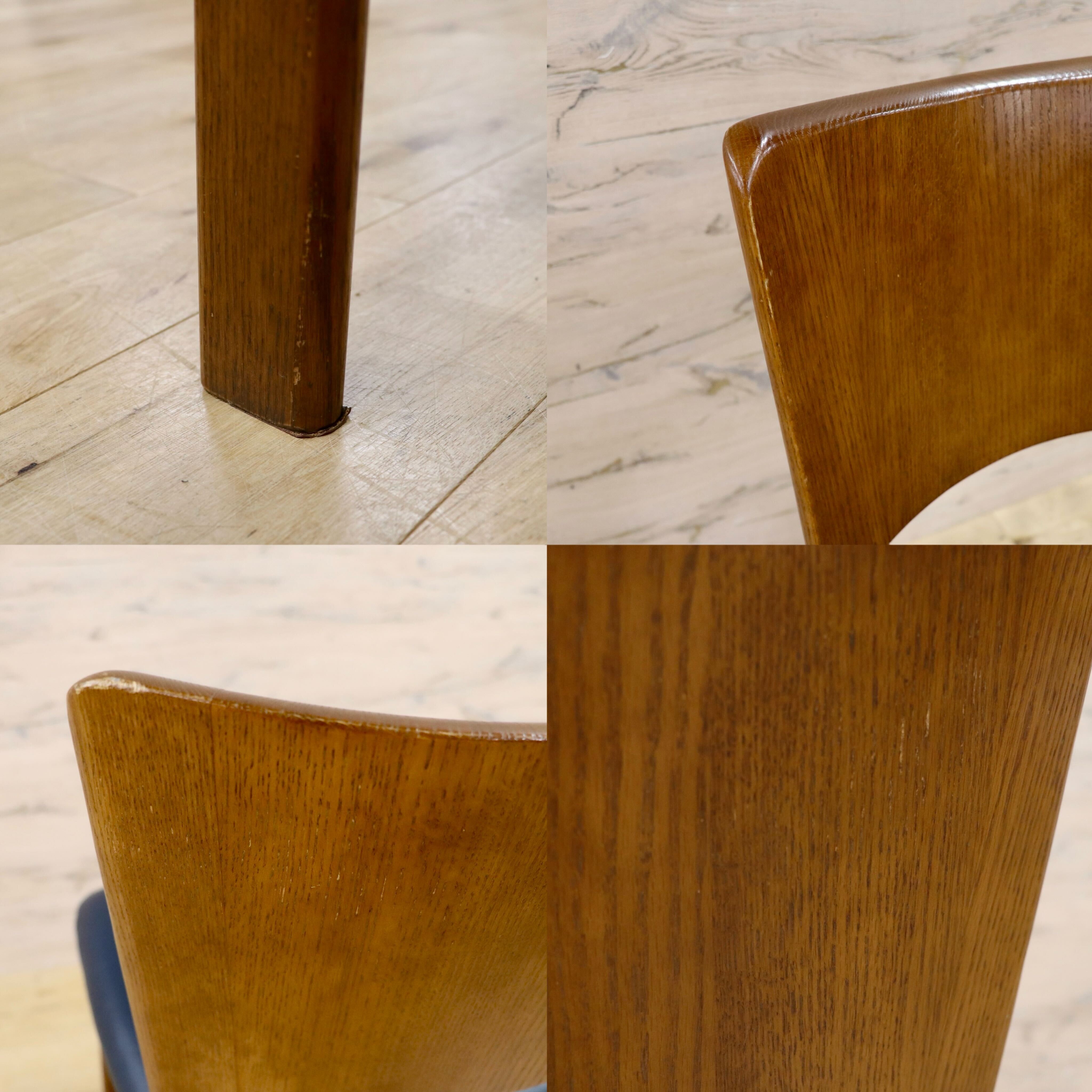 GMHH283B○シラカワ / shirakawa ダイニングチェア アームレスチェア 椅子 飛騨の家具 合皮 和モダン ブルー ダイニングチェア