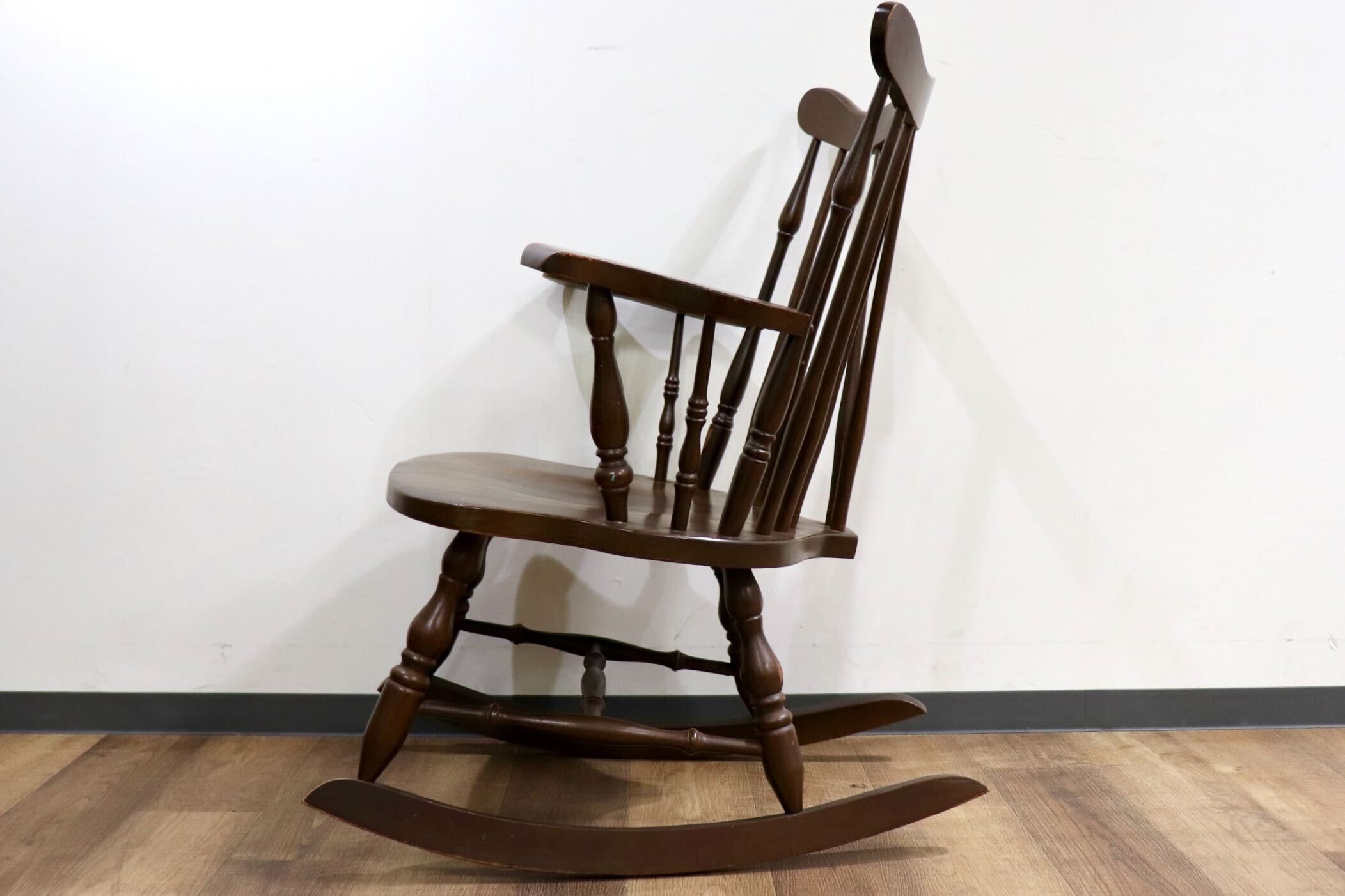 GMHH497○柏木工 ロッキングチェア 揺り椅子 レトロ カントリー 安楽椅子 ブナ材 検)飛騨産業