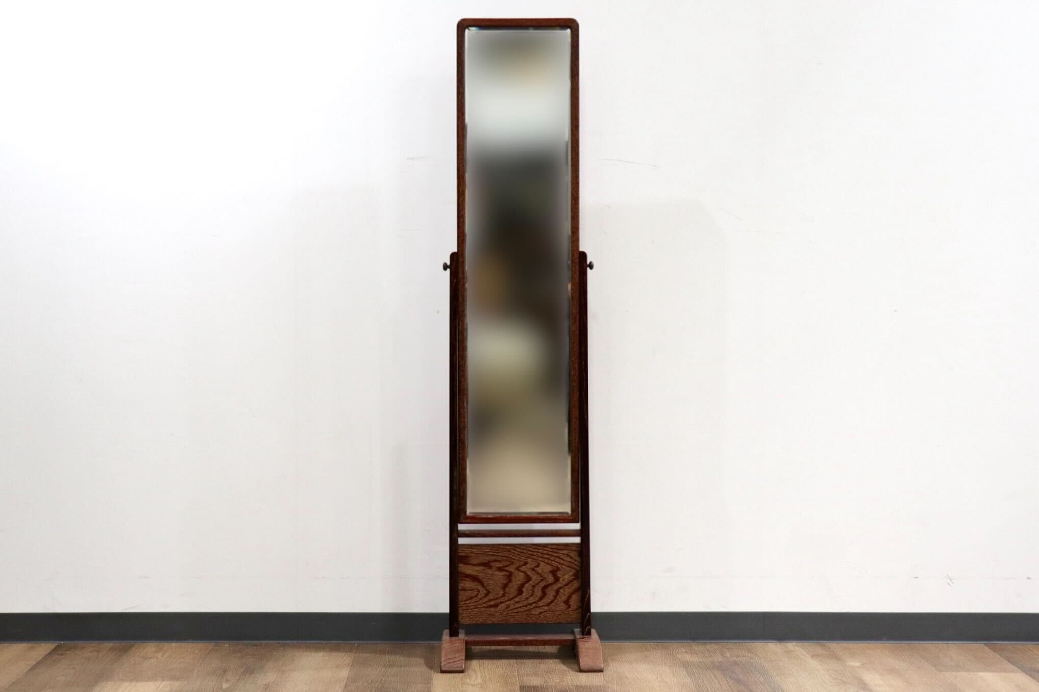 GMHK610○和モダン スタンドミラー 姿見 鏡 木製フレーム レトロ アンティーク 古民家 和室 座敷