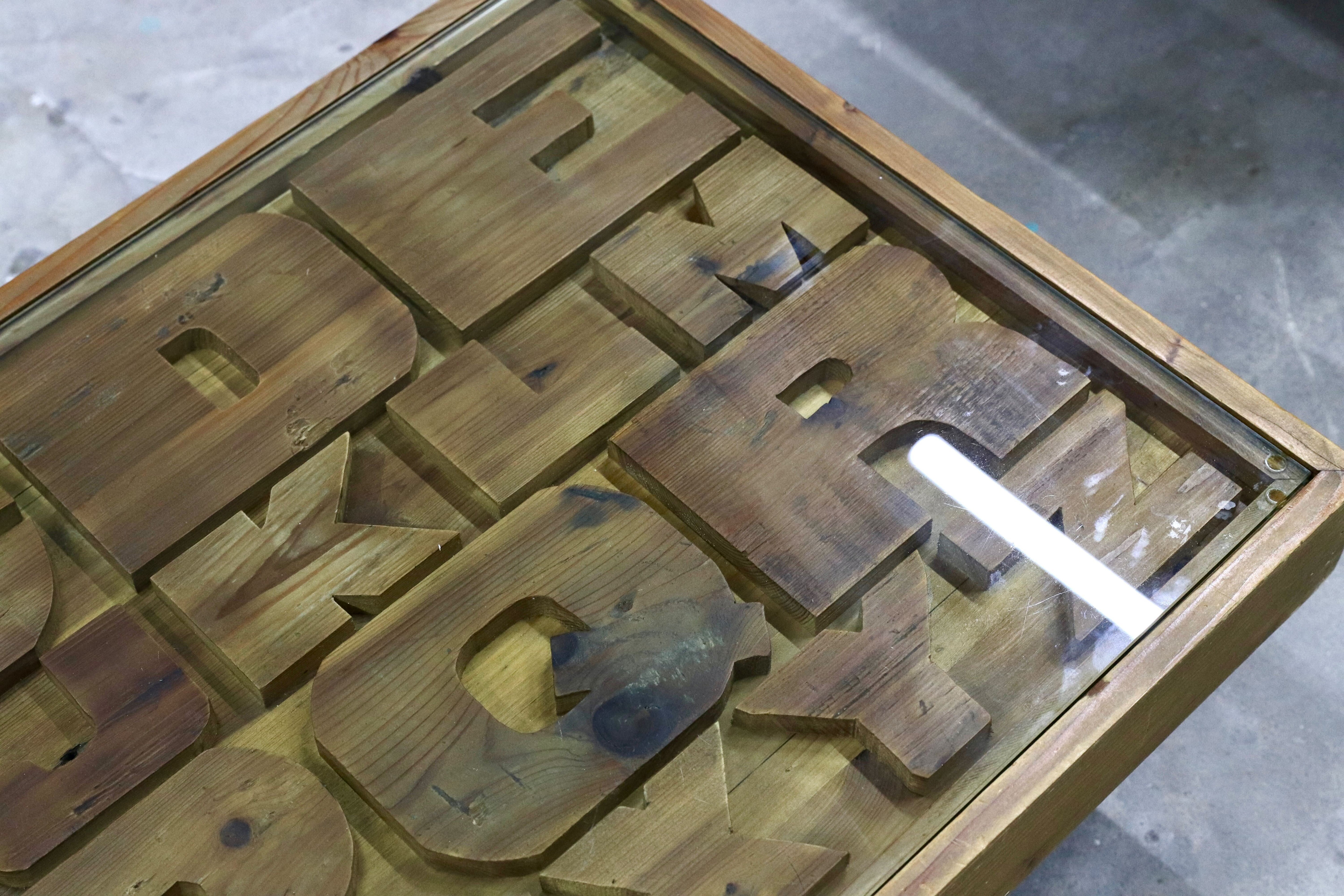 GMIK381○CRASH GATE / クラッシュゲート Knot antiques / ノットアンティークス ABC CENTER TABLE リビングテーブル 定価約7.5万 展示品
