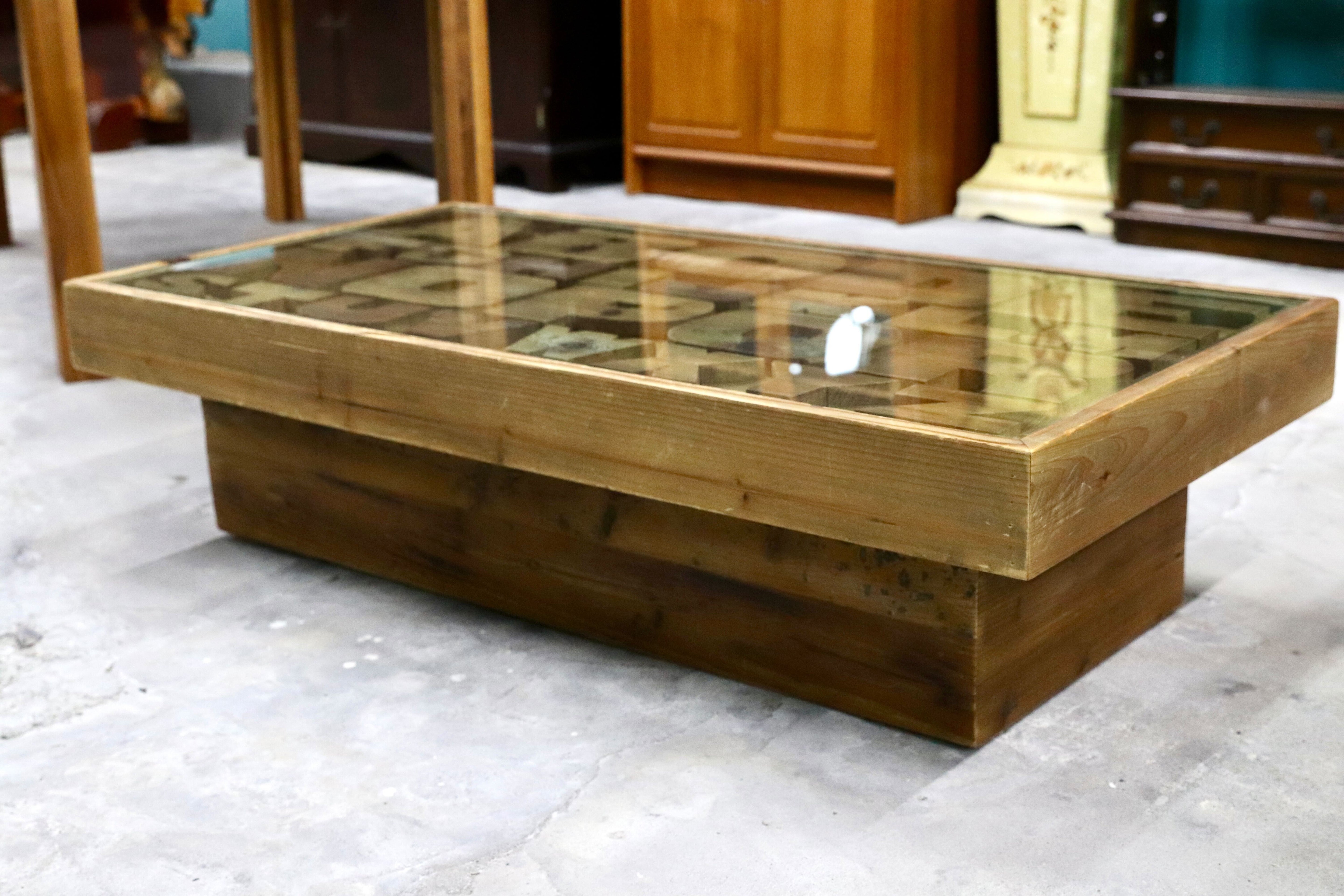 GMIK381○CRASH GATE / クラッシュゲート Knot antiques / ノットアンティークス ABC CENTER TABLE リビングテーブル 定価約7.5万 展示品