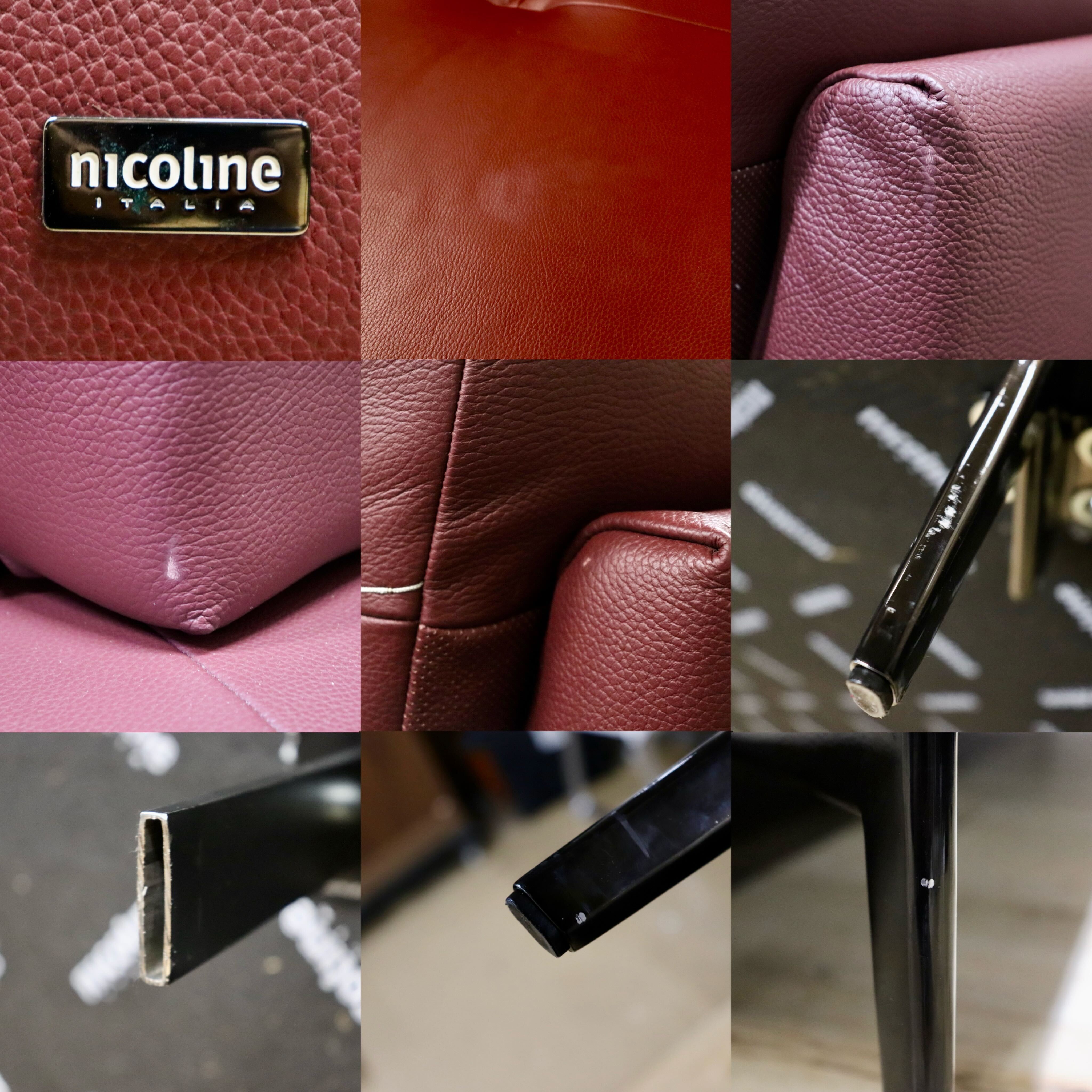 GMHK339○nicoline / ニコライン EGEO エジオ 3人掛けソファ カウチソファ 総革 イタリア 最高級 +CASA 定価約164万 展示品