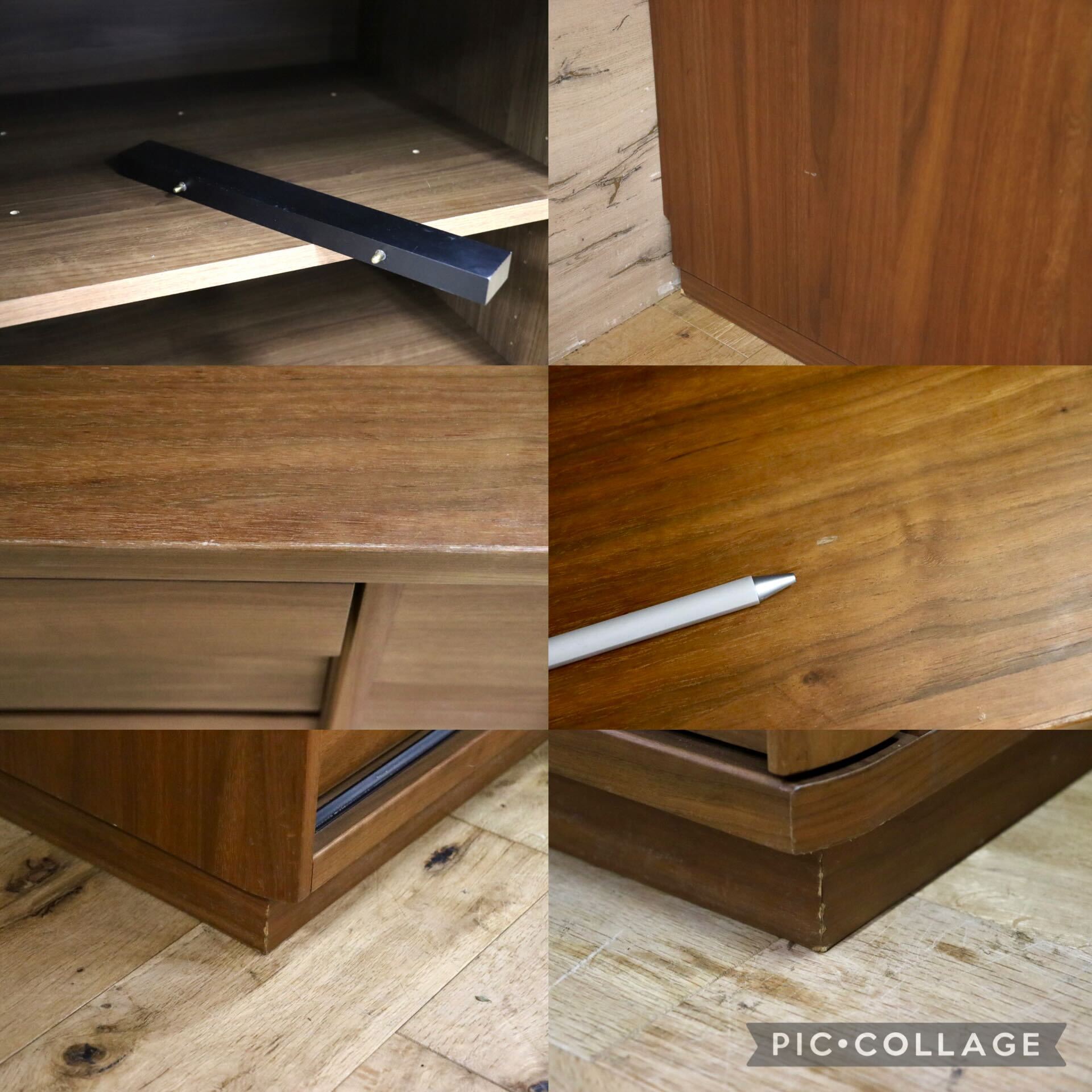 GMIK758○karimoku / カリモク ET4435 キッチンボード 食器棚 レンジボード キャビネット 北欧スタイル ウォールナット 定価約38万