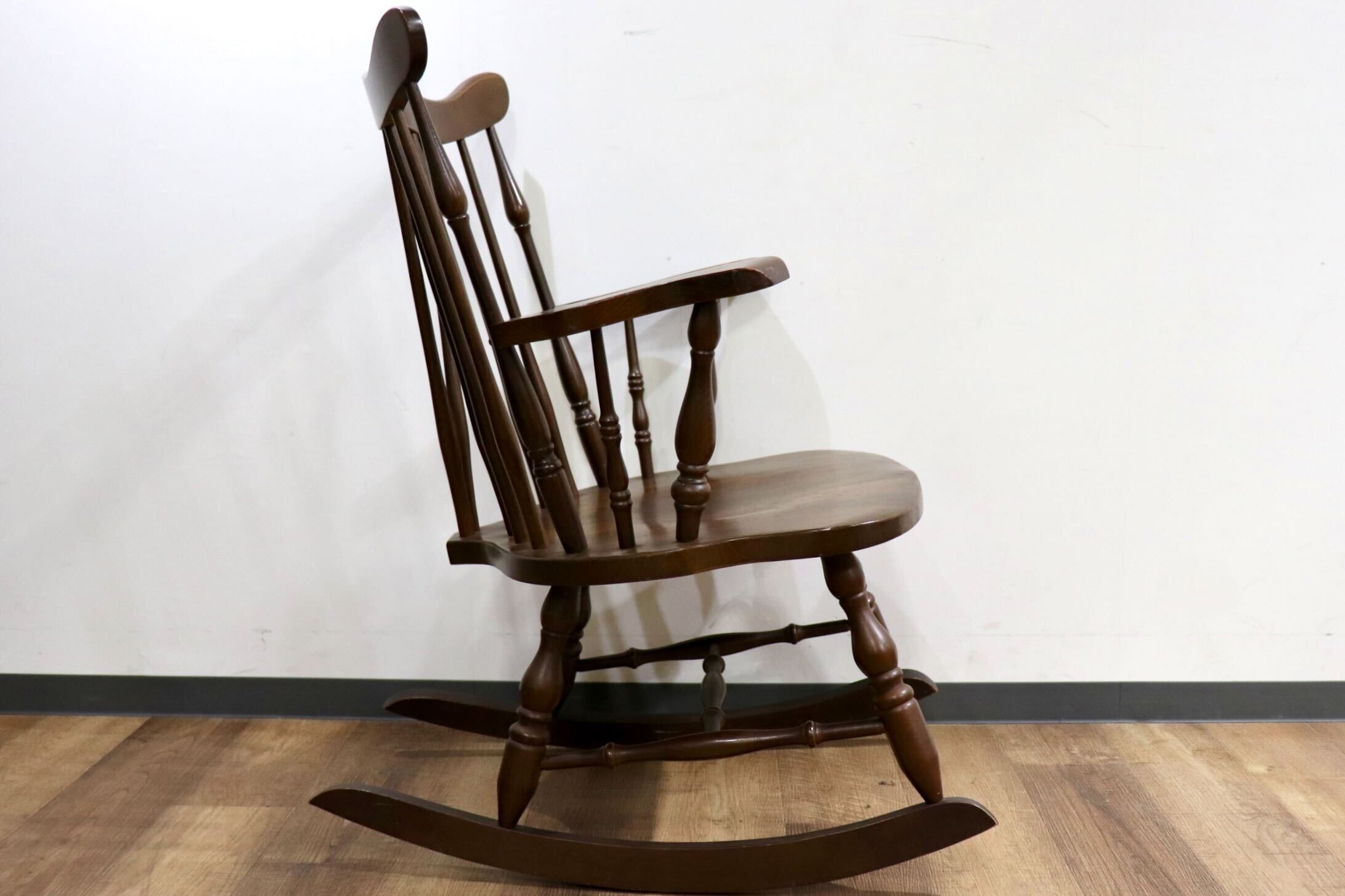 GMHH497○柏木工 ロッキングチェア 揺り椅子 レトロ カントリー 安楽椅子 ブナ材 検)飛騨産業