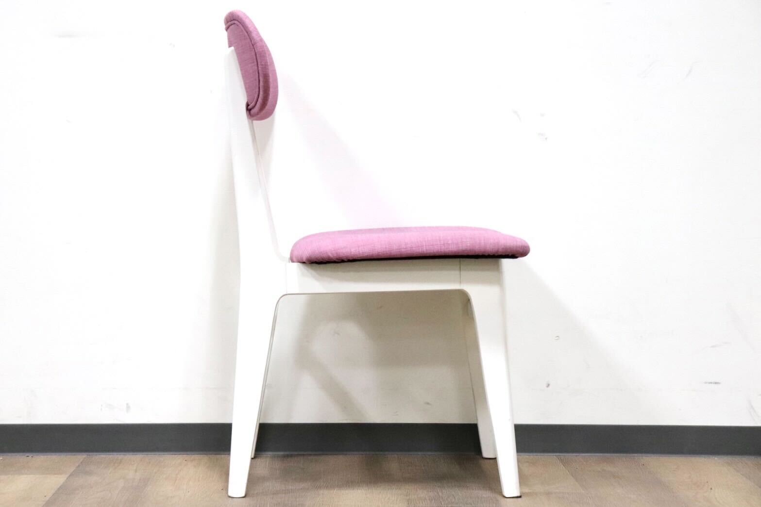 GMGS240B○Francfranc / フランフラン アームレスチェア ダイニングチェア 食卓椅子 ファブリック ピンク シャビーシック 展示品