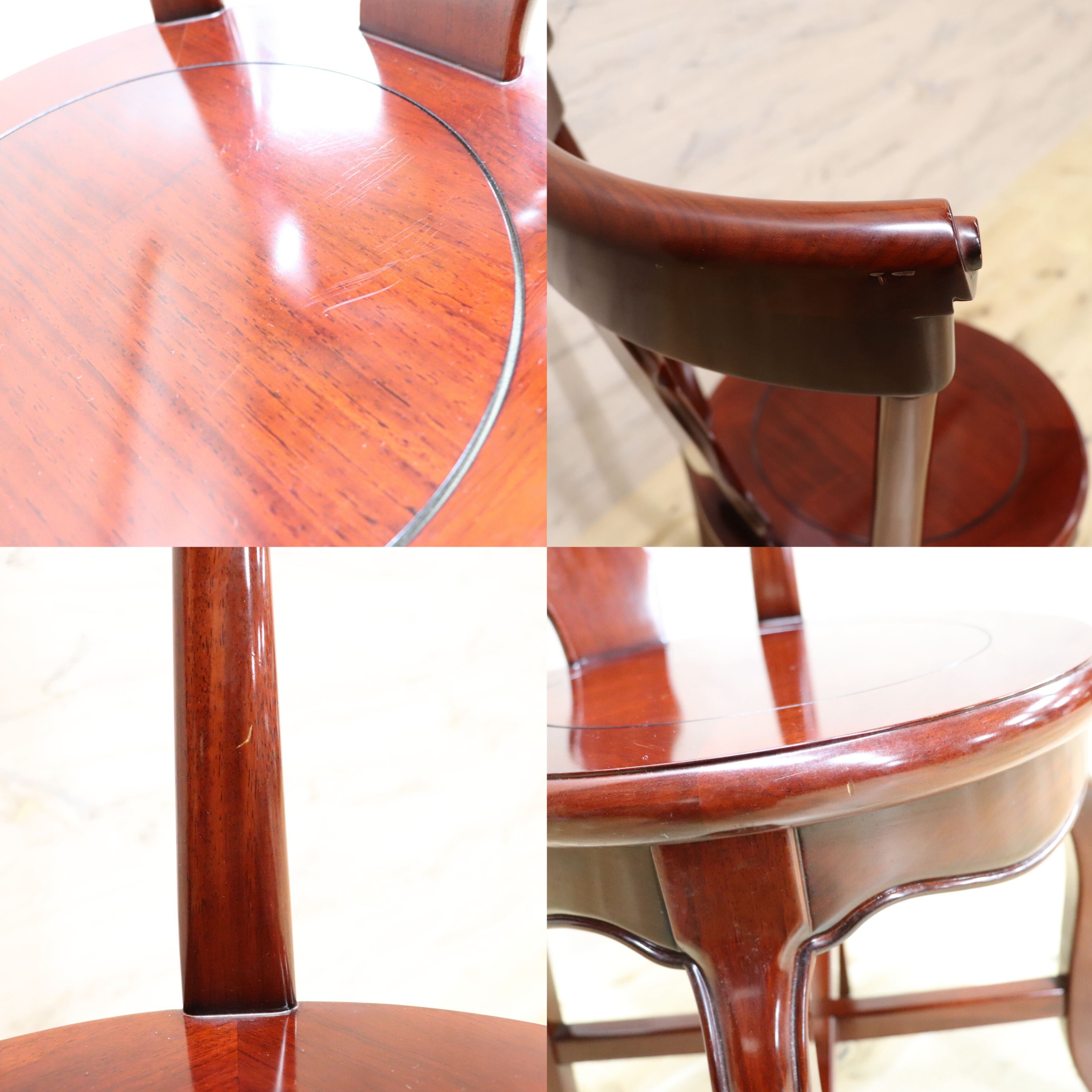 GMHN281D○唐木家具 ダイニングチェア 食卓椅子 花梨材 無垢 中国美術 高級家具 アジアン 展示品