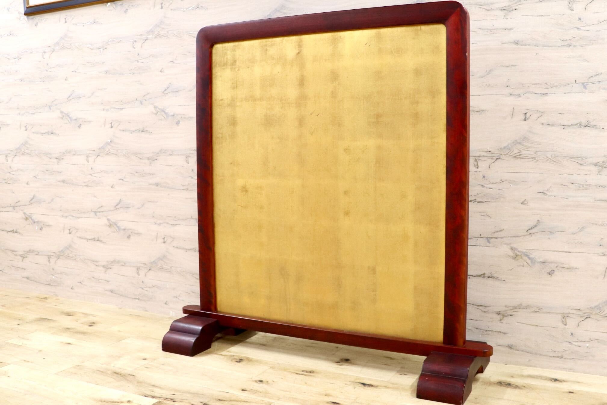 GMHH443○衝立 パーテーション オブジェ 飾り板 仕切り板 和家具 和モダン 和室 座敷 渓泉 アンティーク