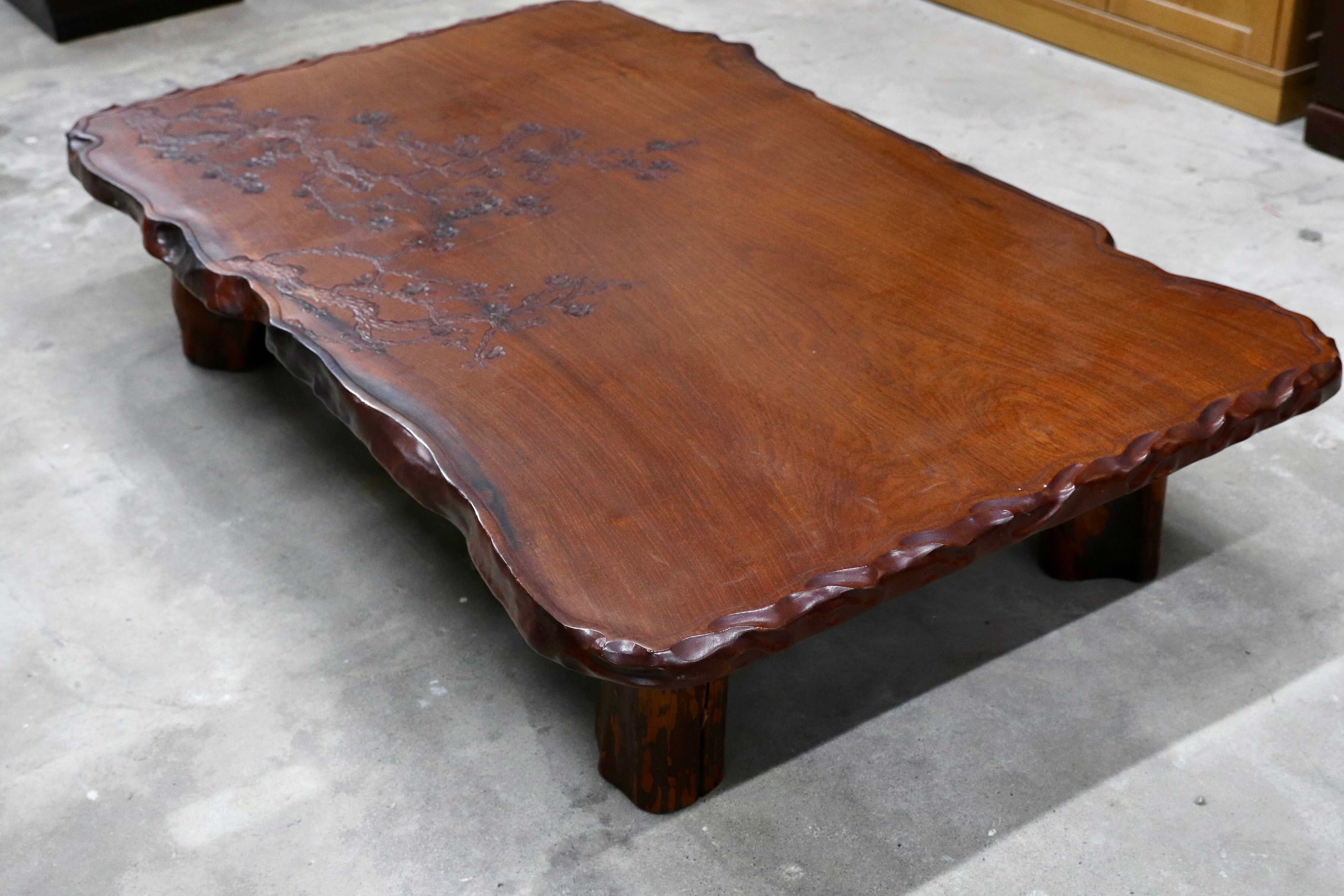 GMIH371○花梨材 座卓 センターテーブル リビングテーブル ローテーブル 和室 座敷 和家具 レトロ アンティーク