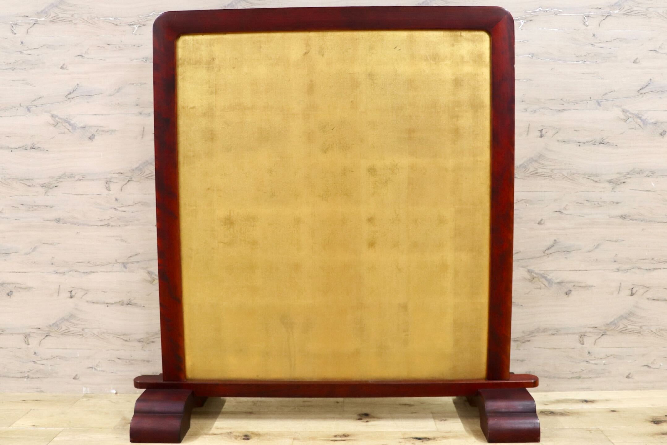 GMHH443○衝立 パーテーション オブジェ 飾り板 仕切り板 和家具 和モダン 和室 座敷 渓泉 アンティーク