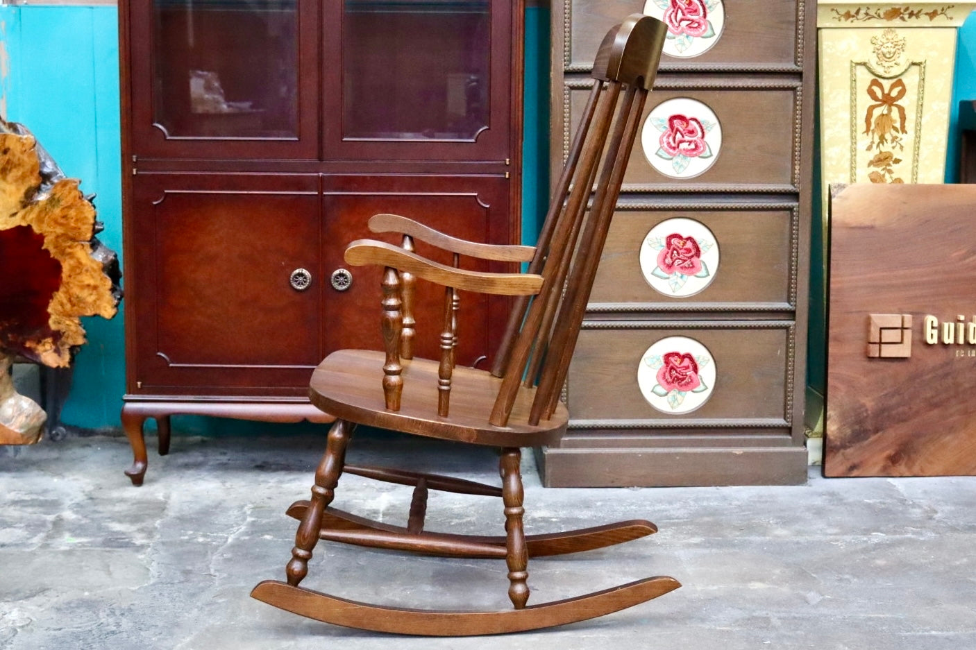 GMJH190○柏木工 / KASHIWAロッキングチェア 椅子 揺り椅子 飛騨家具 レトロ カントリー ヴィンテージ 国産家具