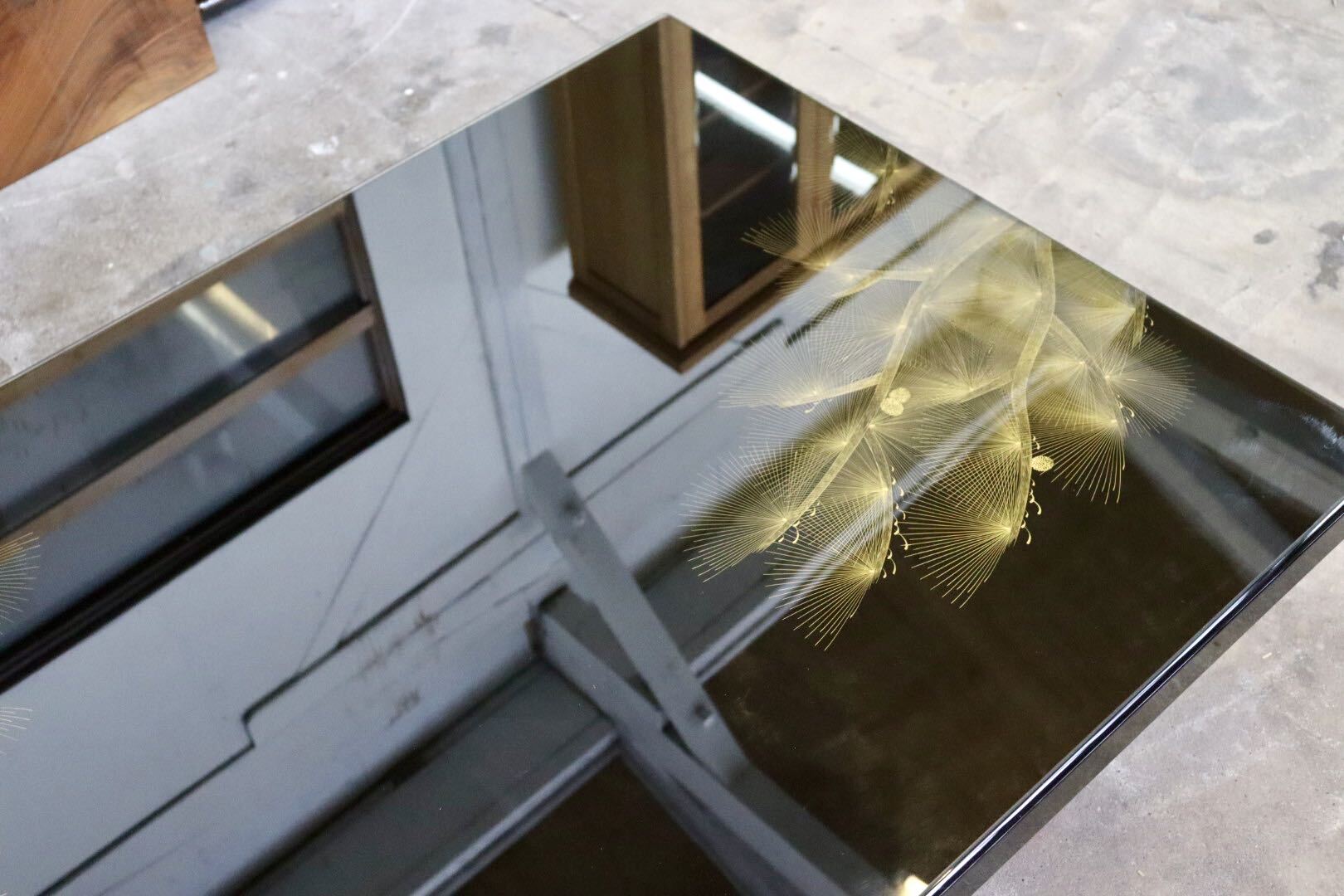 GMJS104A○高級漆芸 沈金松 伝統工芸 座卓 センターテーブル ローテーブル 和室 座敷 和モダン 和家具 作家物