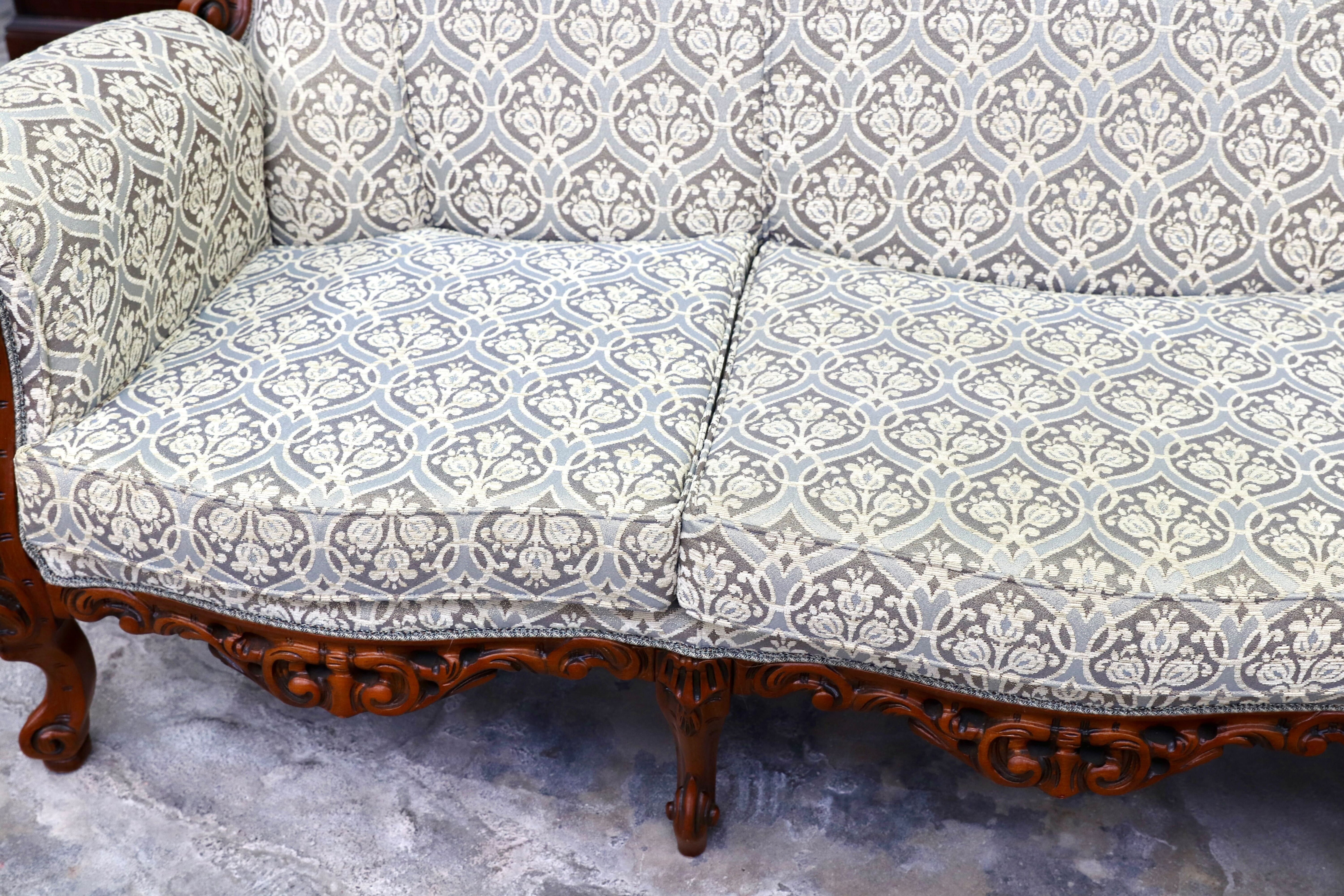 GMIK379○イタリア クラシック エレガント 3人掛けソファ トリプルソファ 長椅子 ラグジュアリー ロココ様式 応接