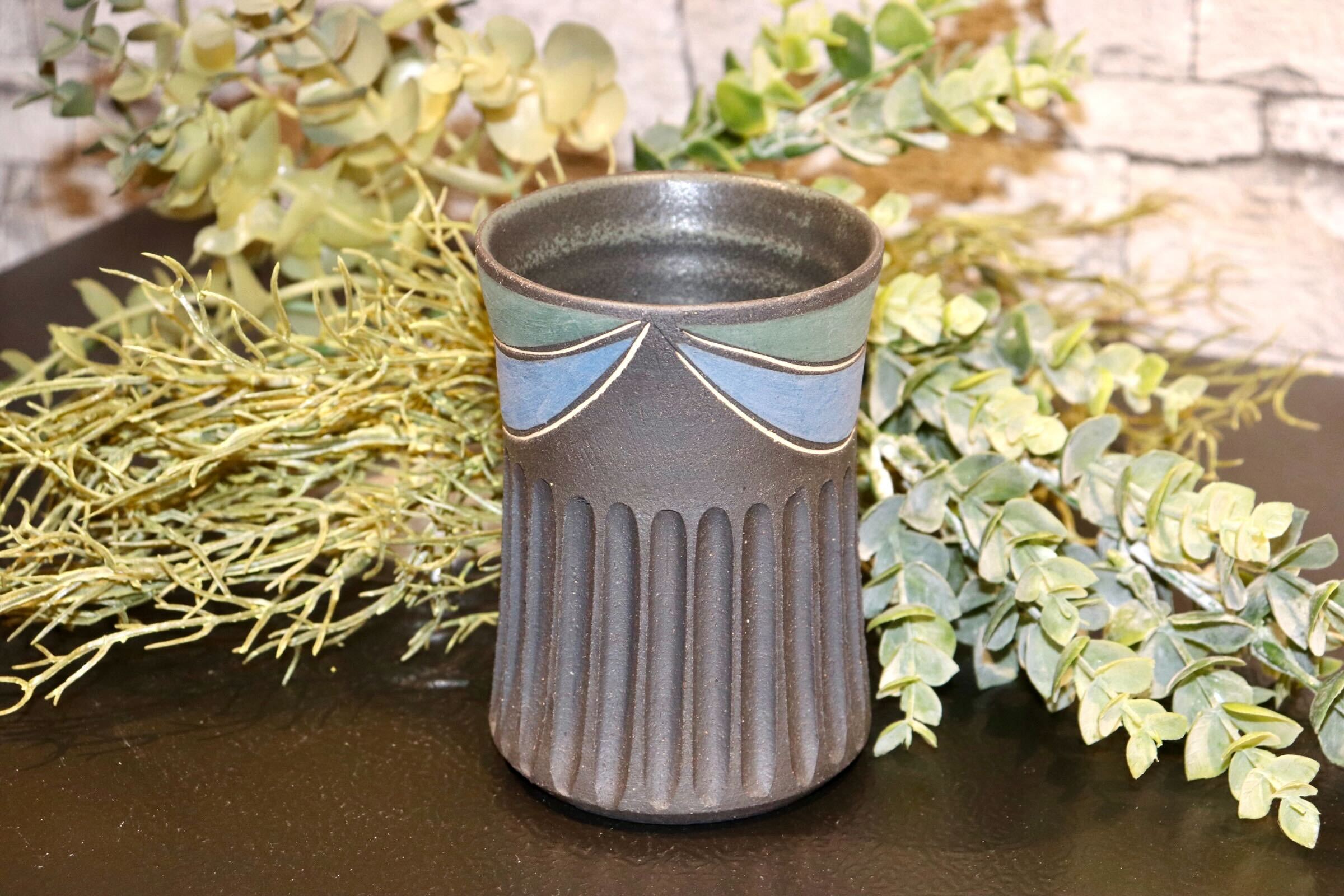 GMIO323◯市野悟窯 丹波焼 ビアジョッキ 陶器 市野哲次 伝統工芸 丹波篠山 未使用