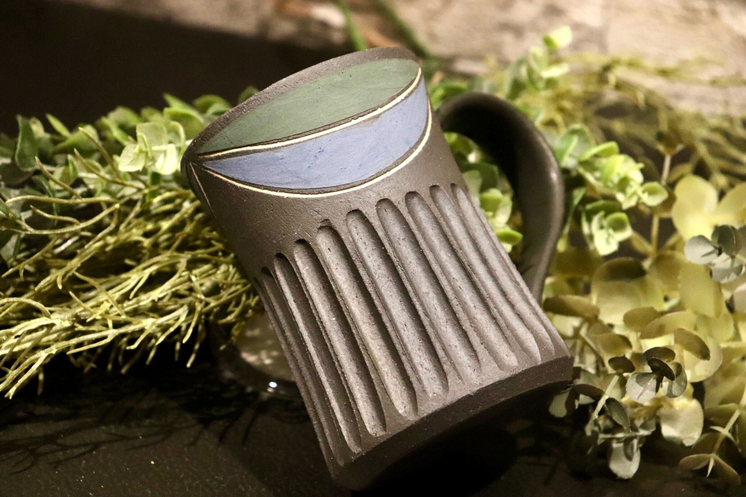 GMIO323◯市野悟窯 丹波焼 ビアジョッキ 陶器 市野哲次 伝統工芸 丹波篠山 未使用