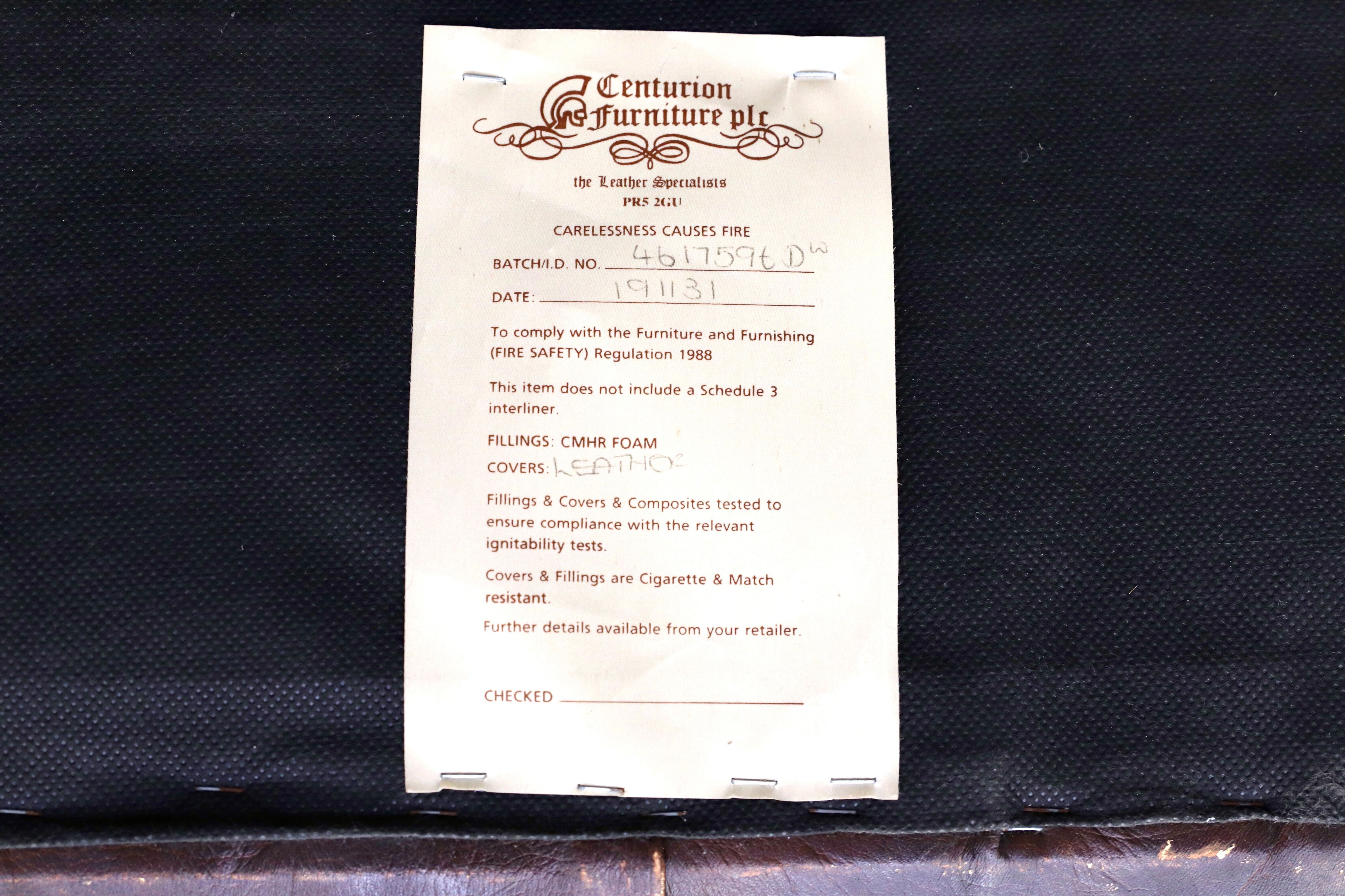 GMIK400A○centurion furniture 西洋 イギリス ヴィンテージ 1人掛けソファ シングルソファ ラウンジチェア 本革 ブラウン レザー 稀少