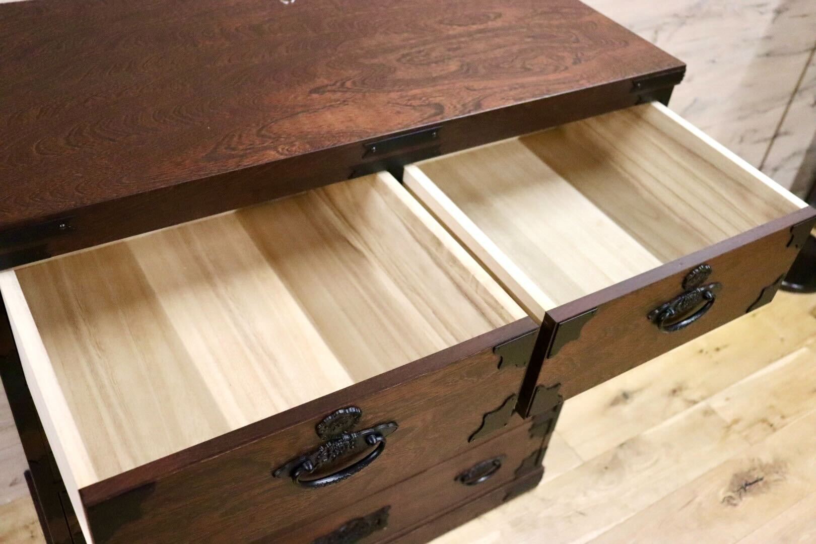 GMHH273B○時代箪笥 整理箪笥 民芸箪笥 伝統工芸 チェスト 和箪笥 和家具 和室 和モダン 古民家 レトロ 検)筑後民芸家具