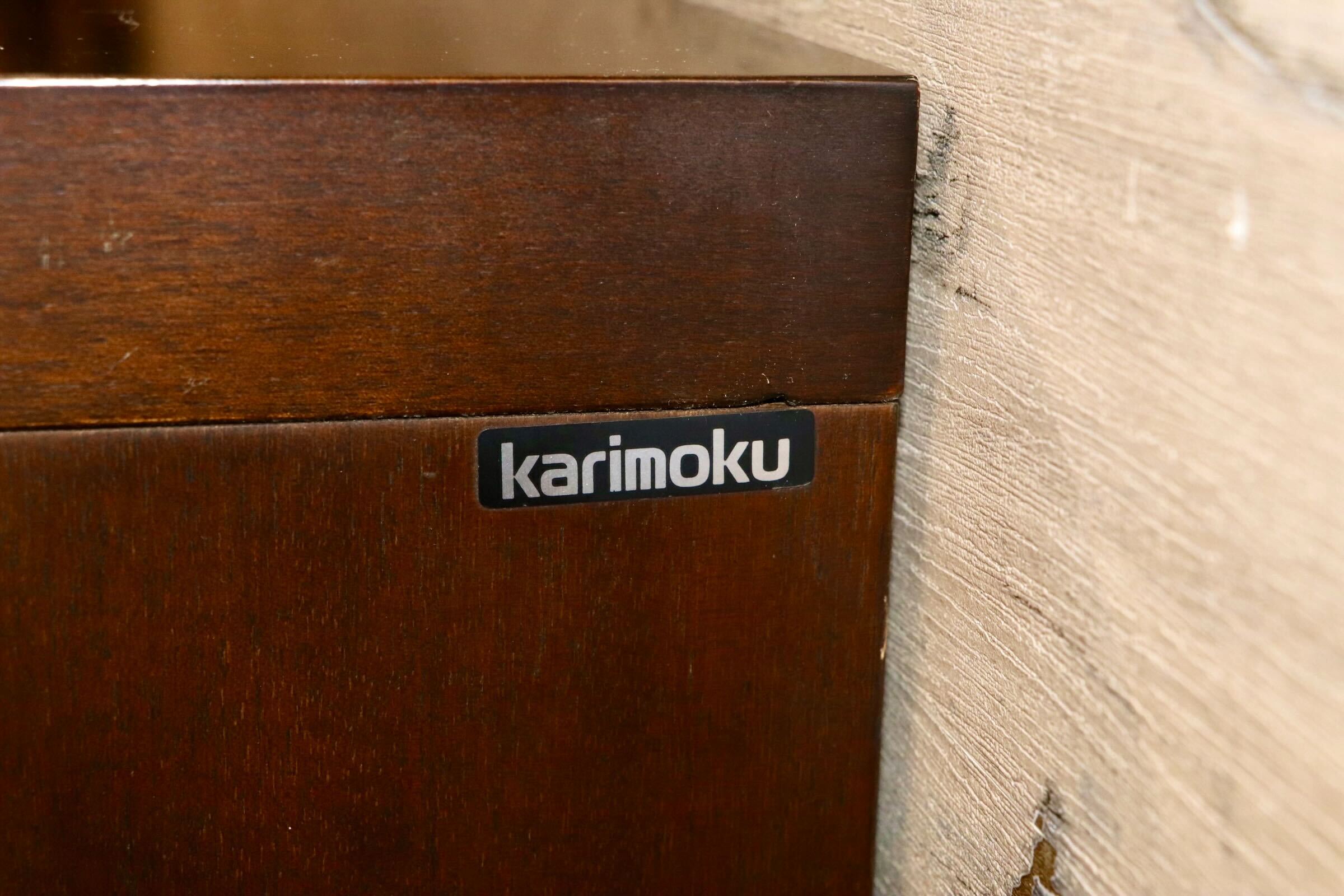 GMHH116○karimoku / カリモク コーナーテレビ台 コーナーキャビネット 飾り棚 リビング収納 オーク材 国産家具