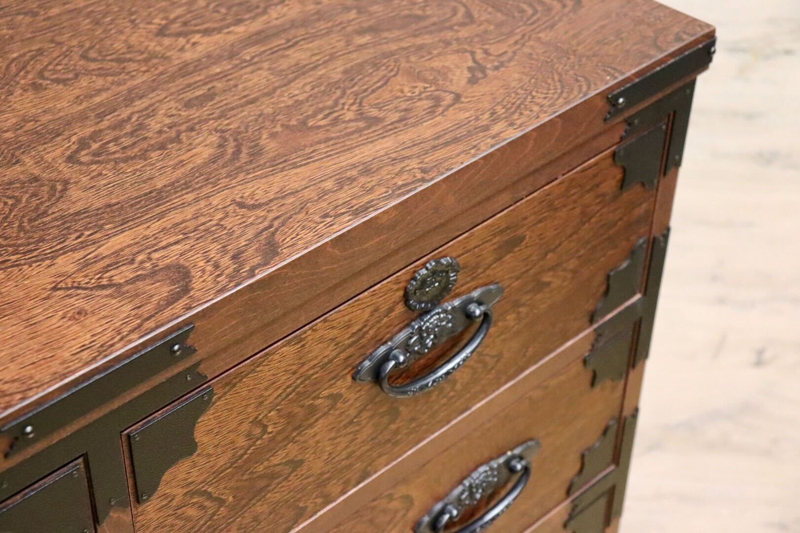 GMHH273B○時代箪笥 整理箪笥 民芸箪笥 伝統工芸 チェスト 和箪笥 和家具 和室 和モダン 古民家 レトロ 検)筑後民芸家具