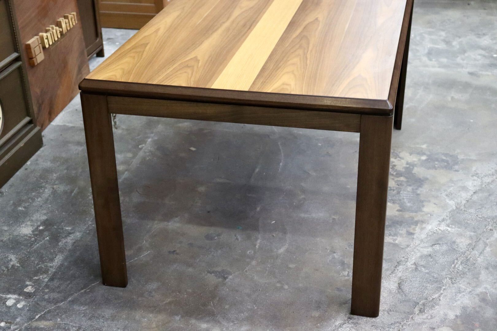 GMJH133○協立工芸 家具調こたつ ロイター ダイニングテーブル ウォールナット×オーク化粧繊維板 高脚こたつ 食卓テーブル 作業台 美品