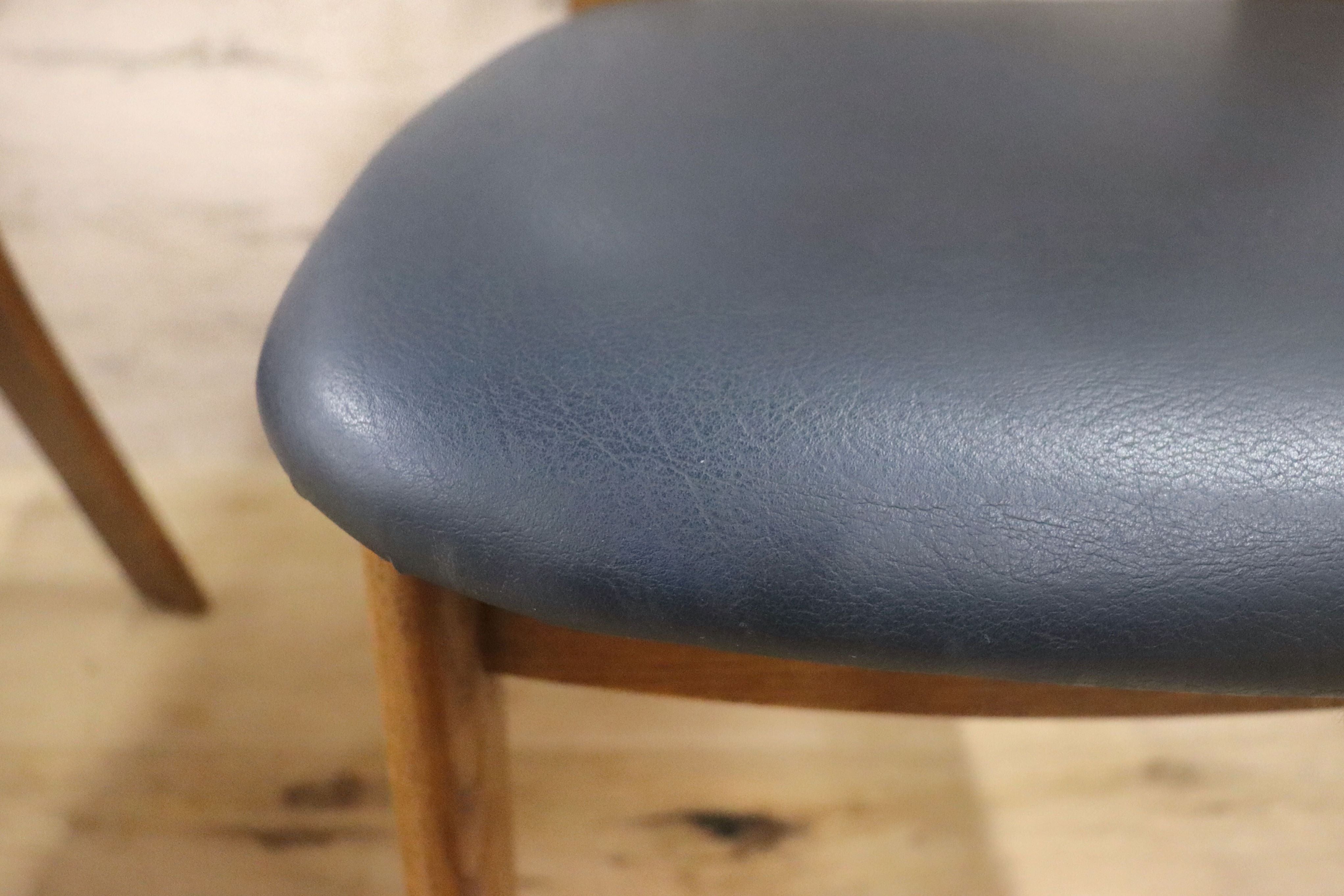 GMGH48A○シラカワ / shirakawa ダイニングチェア アームレスチェア 椅子 飛騨の家具 合皮 和モダン ブルー 2脚セット