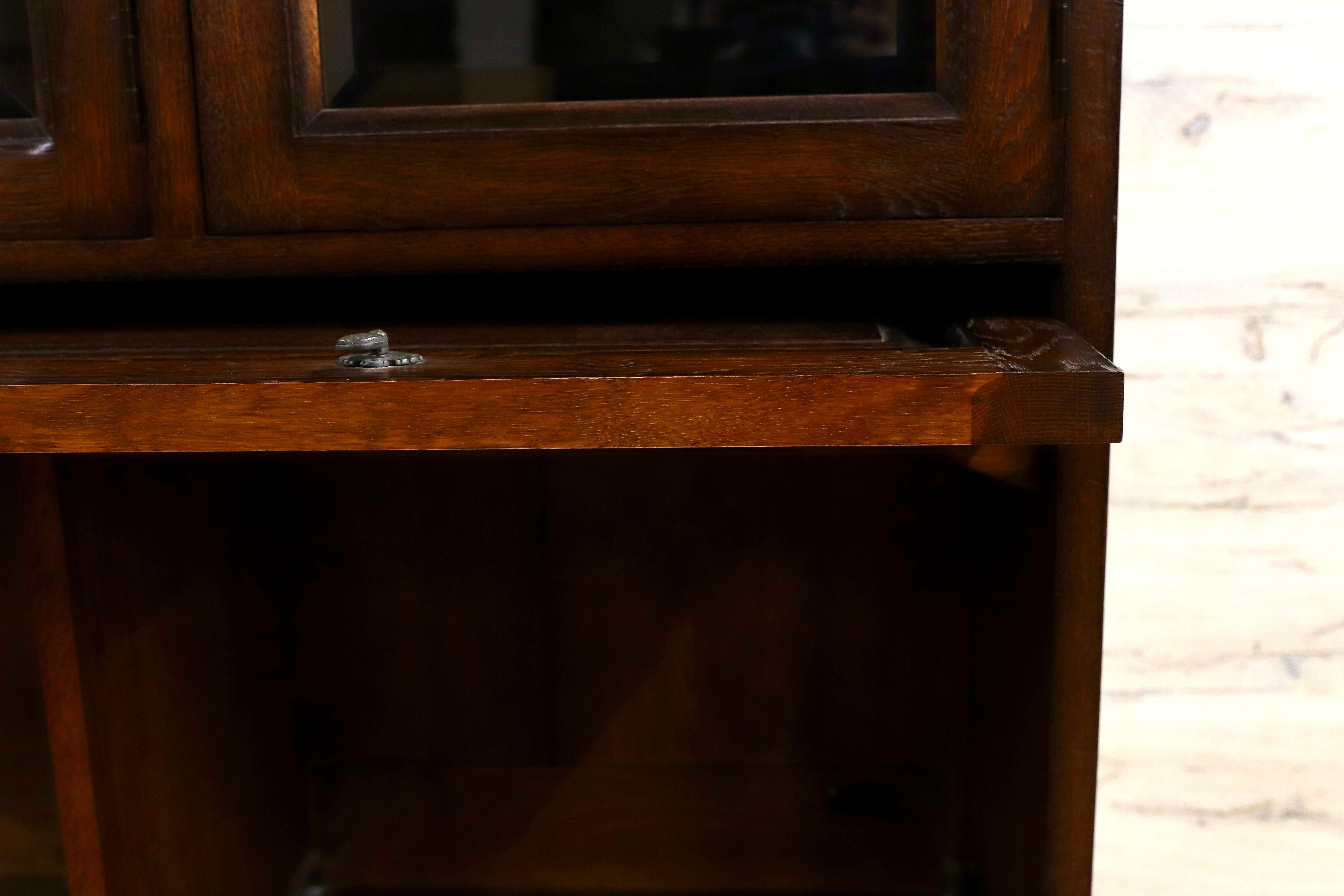 GMEK418○イギリス アンティーク 大型キャビネット リビングボード 収納棚 飾り棚 ヴィンテージ 最高級 オーク無垢材 約150万