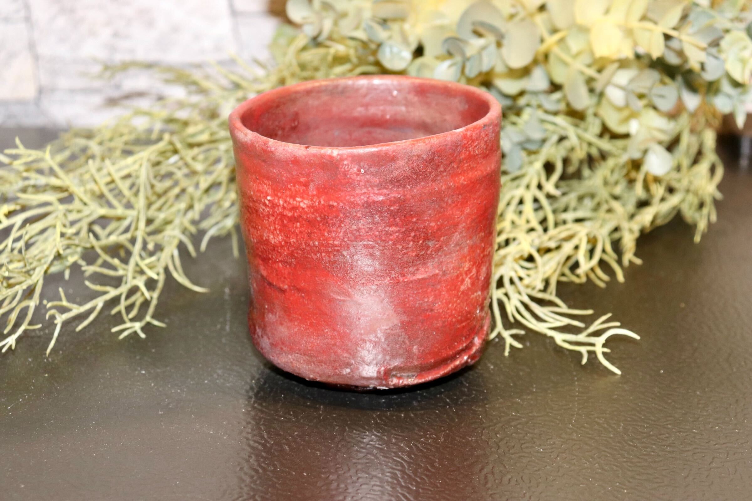 GMIO203◯丹文窯 丹波焼 赤丹波 陶磁器 茶器 酒器 湯呑み 伝統工芸 丹波篠山 未使用