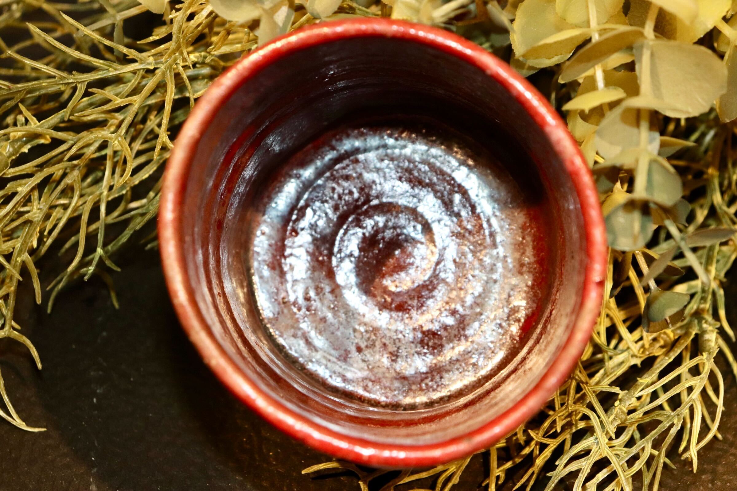 GMIO203◯丹文窯 丹波焼 赤丹波 陶磁器 茶器 酒器 湯呑み 伝統工芸 丹波篠山 未使用