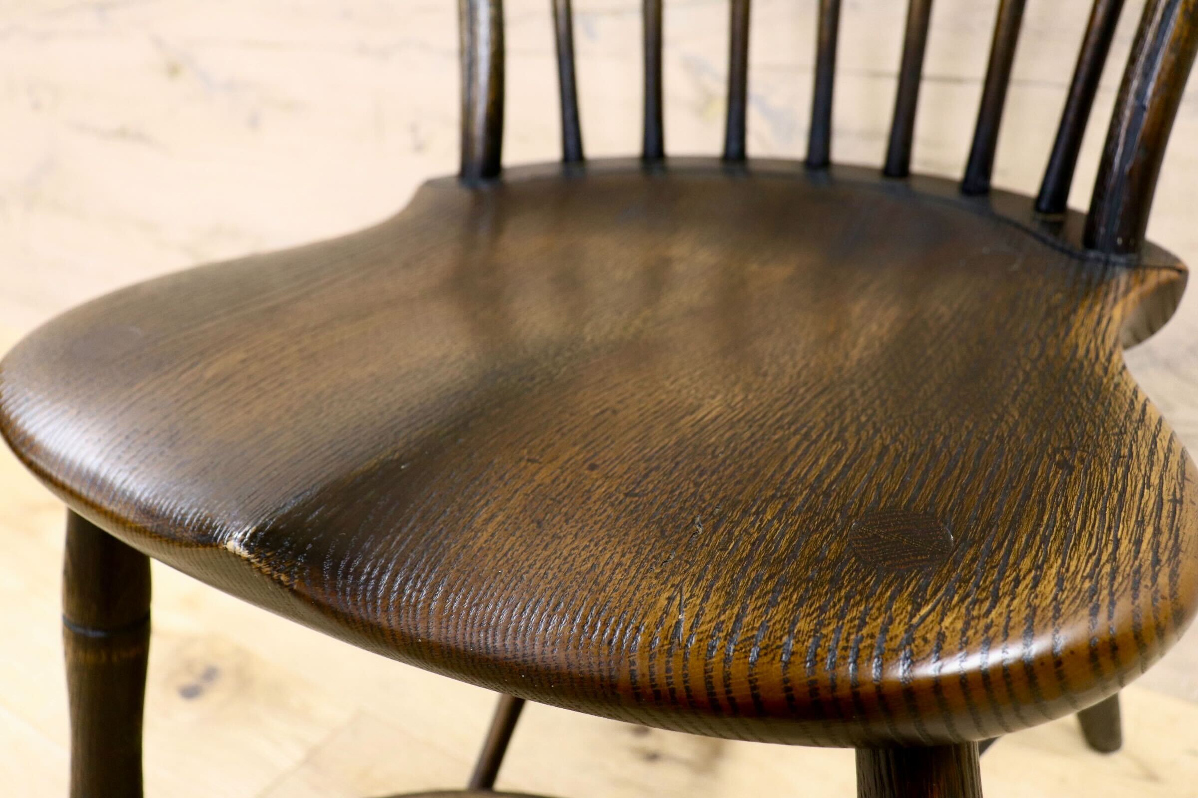 GMIK612B○飛騨産業 / HIDA キツツキ PROVINCIAL ボウバックチェア ダイニングチェア 椅子 オーク無垢材 定価17.6万