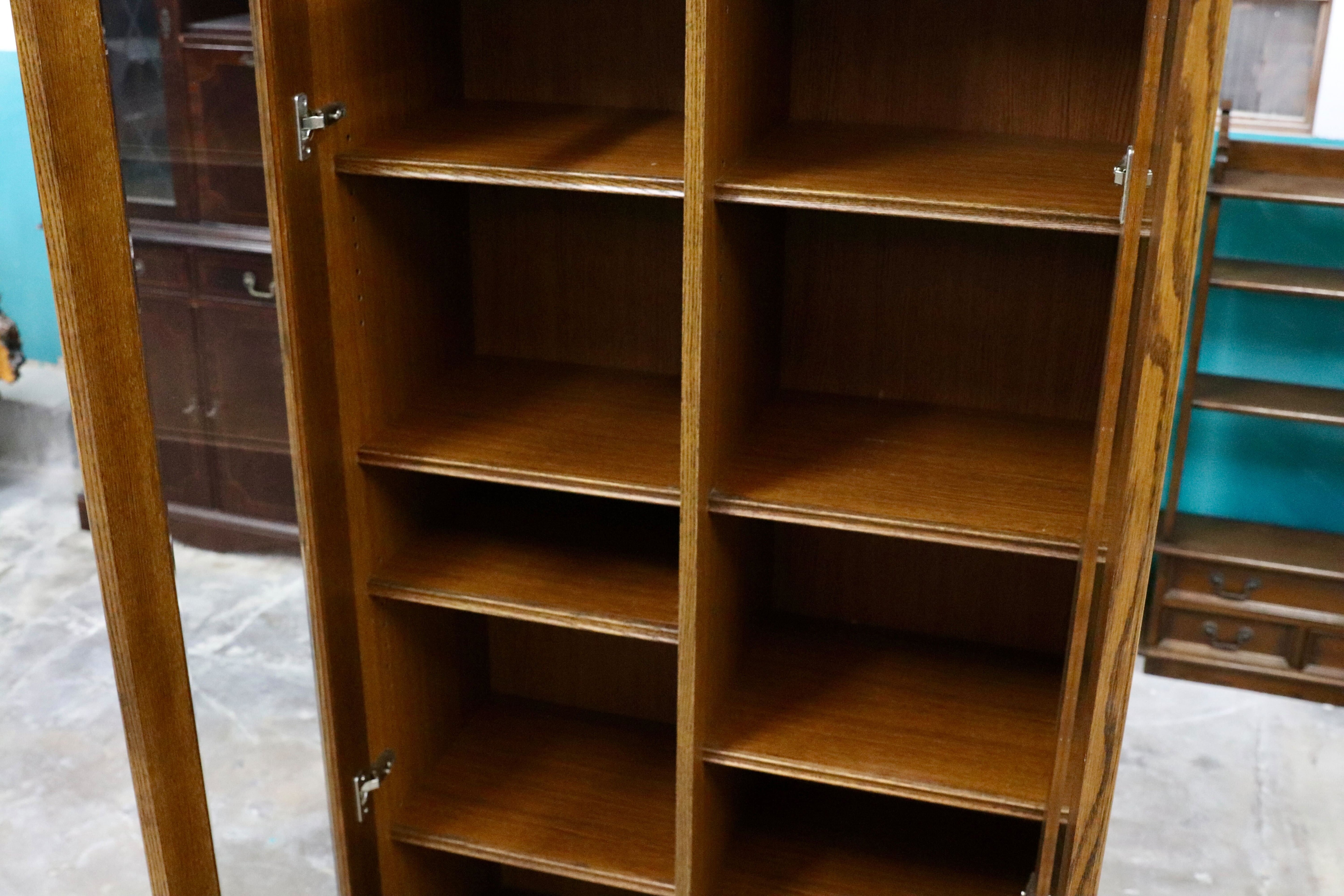 GMIK399○起立木工 / KIRITSU FURNITURE 本棚 書棚 ブックケース ブックキャビネット オーク ブラウン 国産 ヴィンテージ ノスタルジック