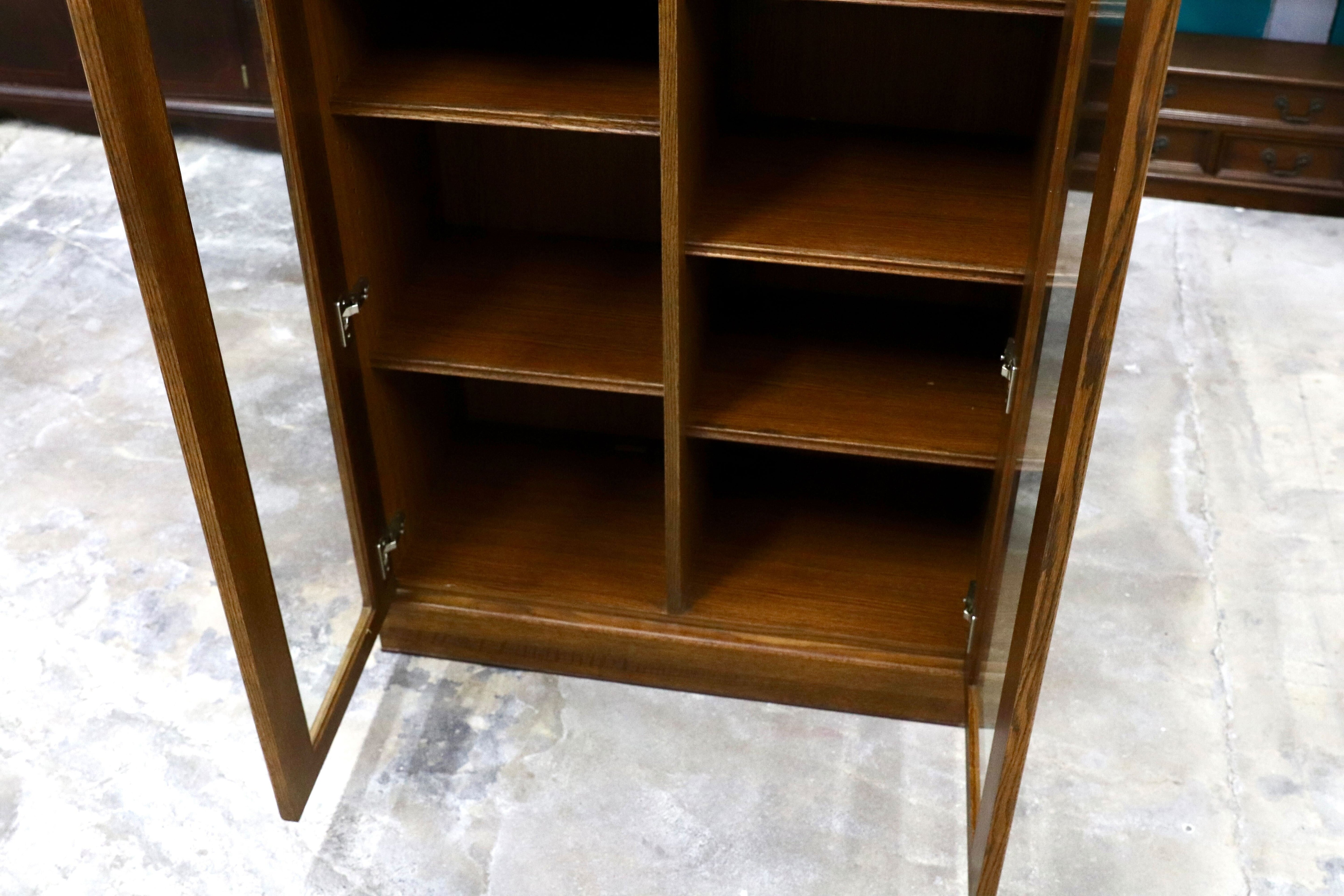 GMIK399○起立木工 / KIRITSU FURNITURE 本棚 書棚 ブックケース ブックキャビネット オーク ブラウン 国産 ヴィンテージ ノスタルジック