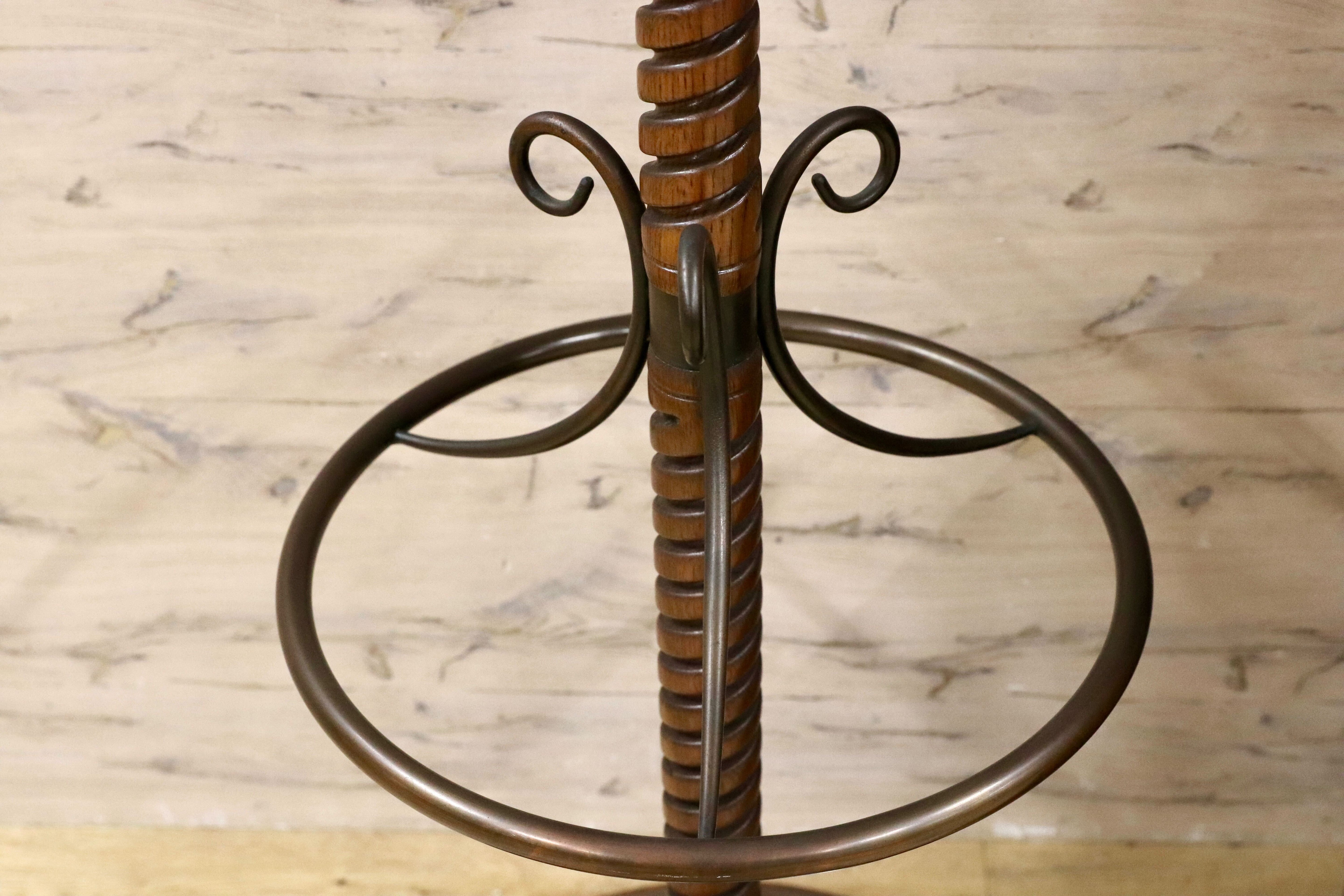 GMIS490○オールドマルニ / maruni 孔雀マルニ ポールラック ポールハンガー 年代物 ヴィンテージ アンティーク インテリア オブジェ