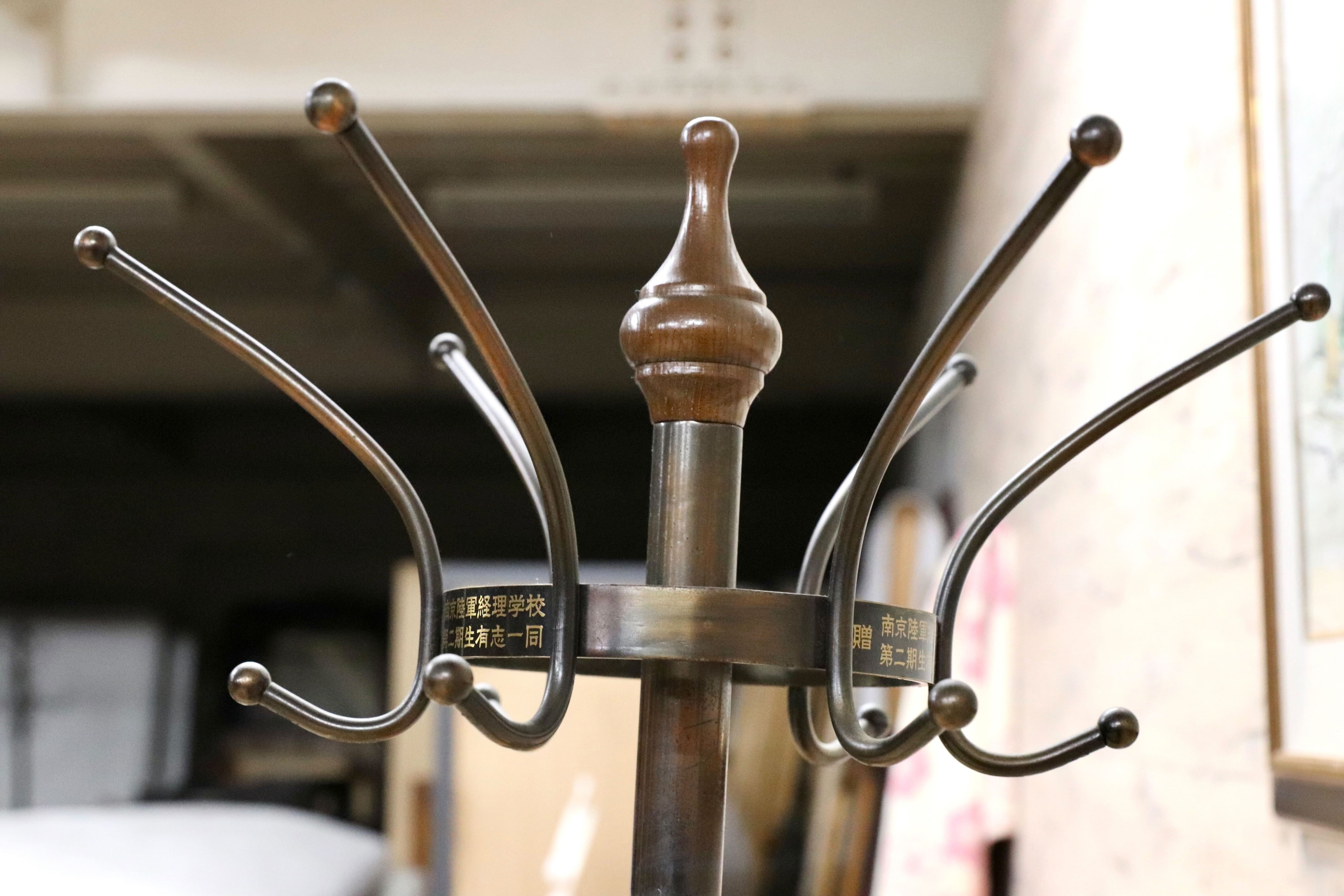 GMIS490○オールドマルニ / maruni 孔雀マルニ ポールラック ポールハンガー 年代物 ヴィンテージ アンティーク インテリア オブジェ