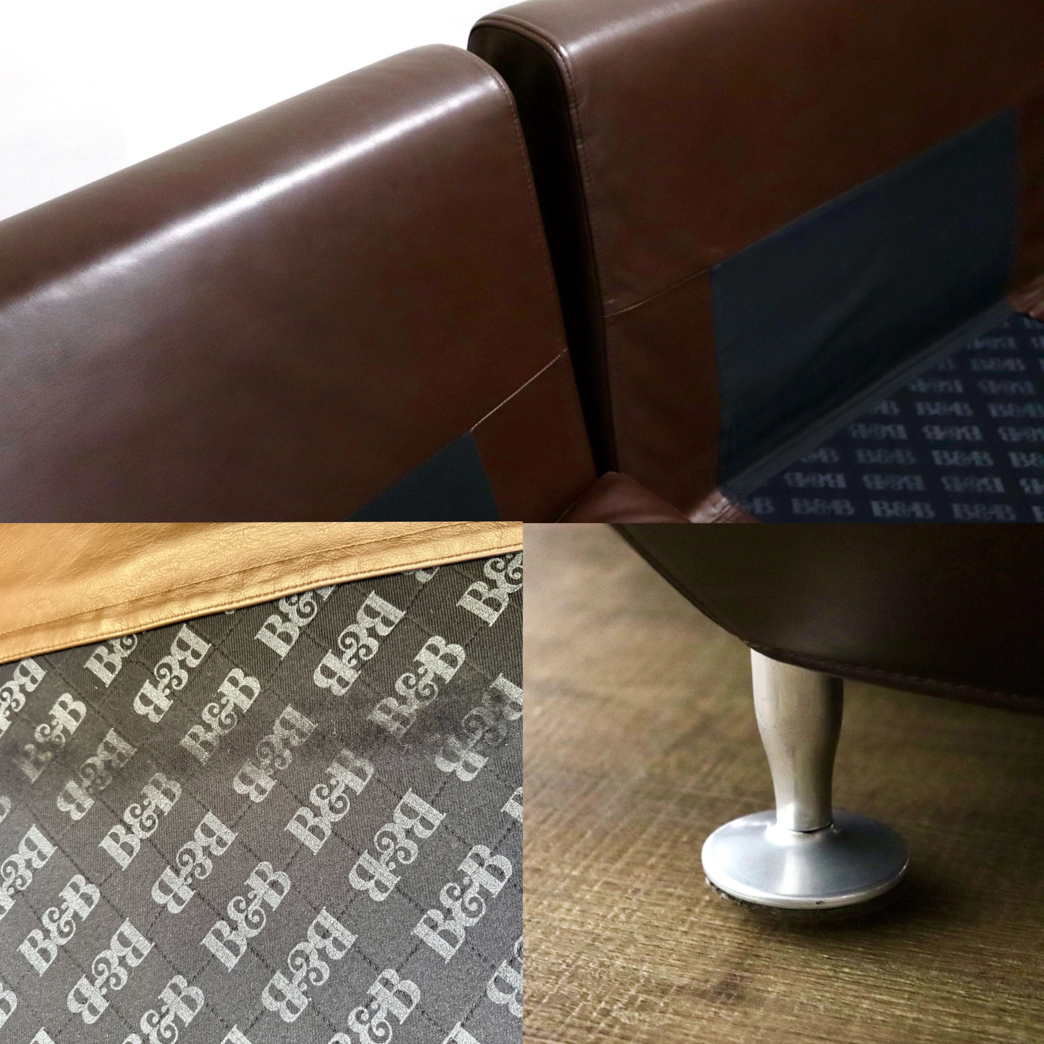 GMHK571○B&B ITALIA HARRY ハリー カウチソファ コーナーソファ ブラウン 総革 Antonio Citterio アントニオ・チッテリオ 約400万