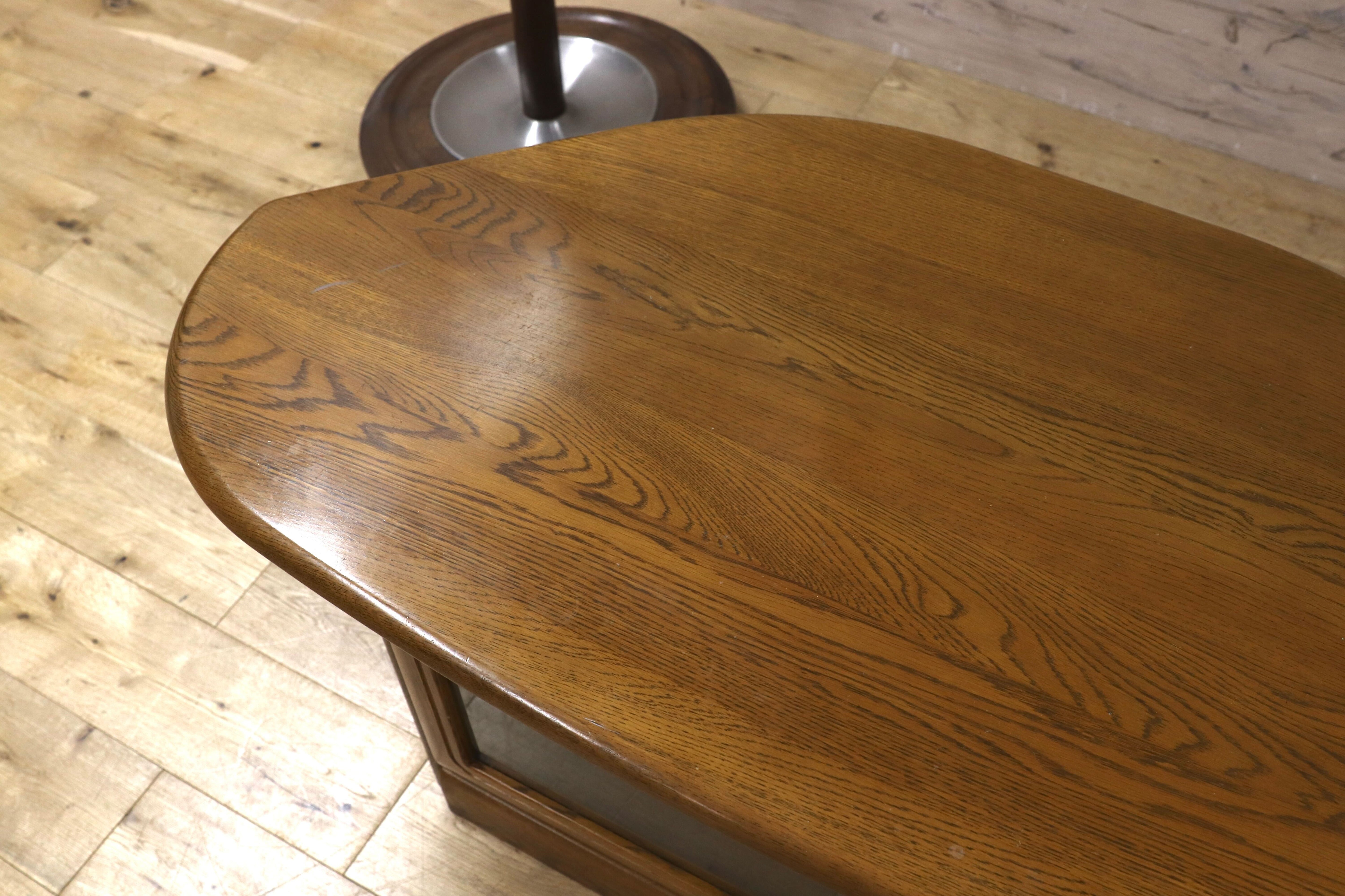 GMIK140○浜本工芸 / HAMAMOTO テレビボード AVボード TVボード ローボード リビングボード 楢材 ブラウン レトロ 和モダン