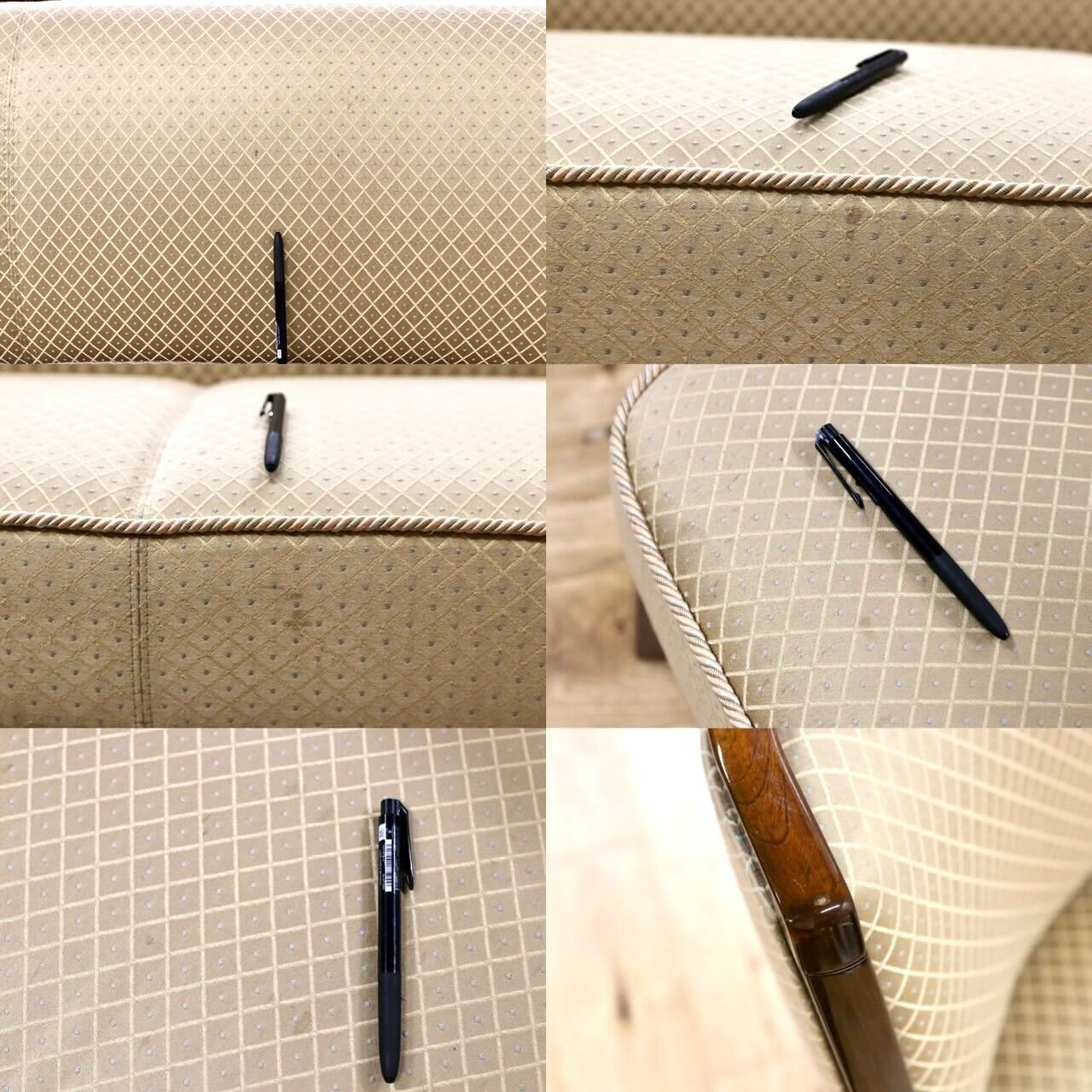 GMHK245○モリシゲ / MORISHIGE 2.5人掛けソファ トリプルソファ 長椅子 ファブリック 応接 最高級 モダン 美品